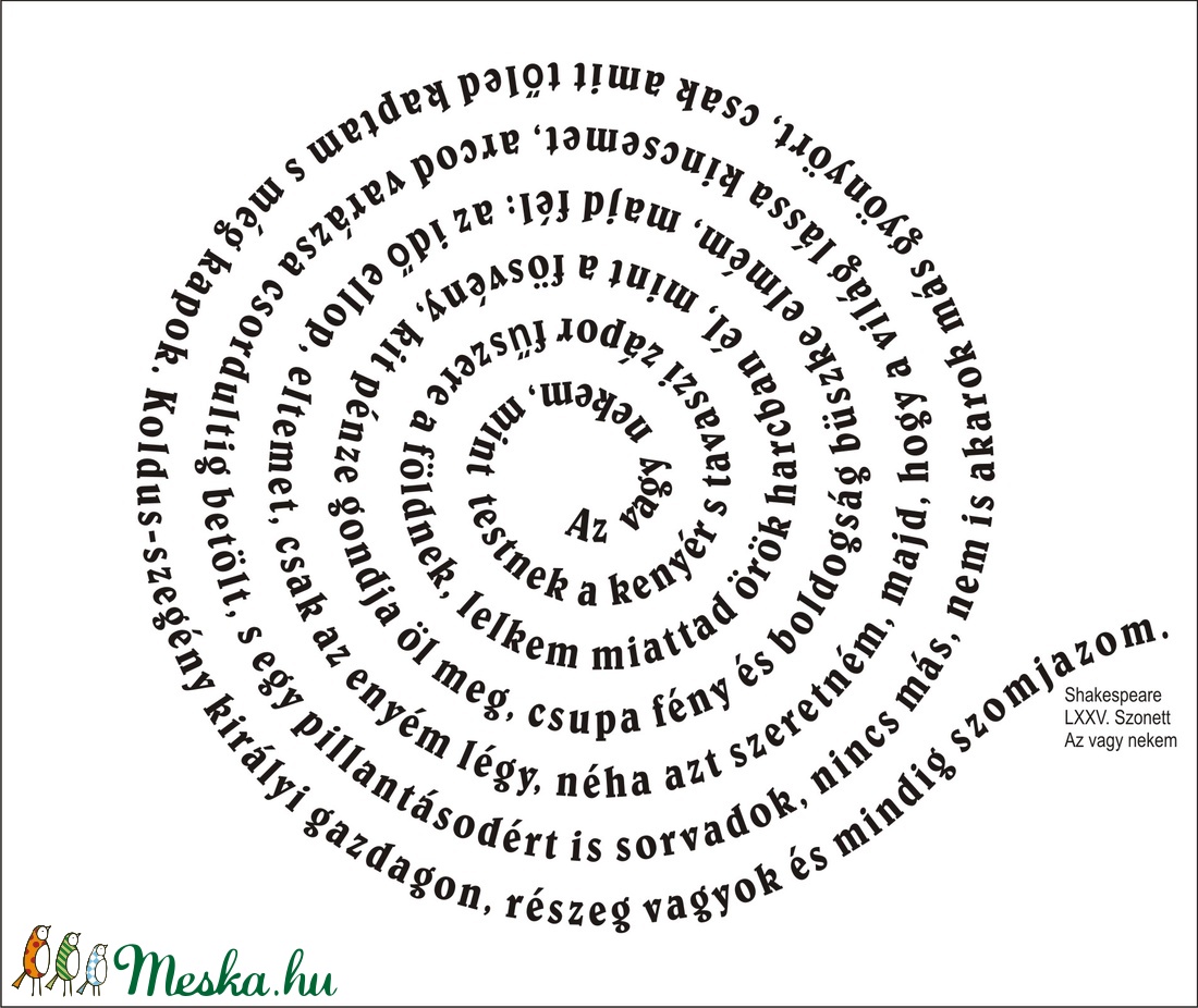 Az vagy nekem... Shakespeare 75. Szonett, falmatrica - - Meska.hu Az vagy nekem... Shakespeare 75. Szonett, falmatrica - - Meska.hu