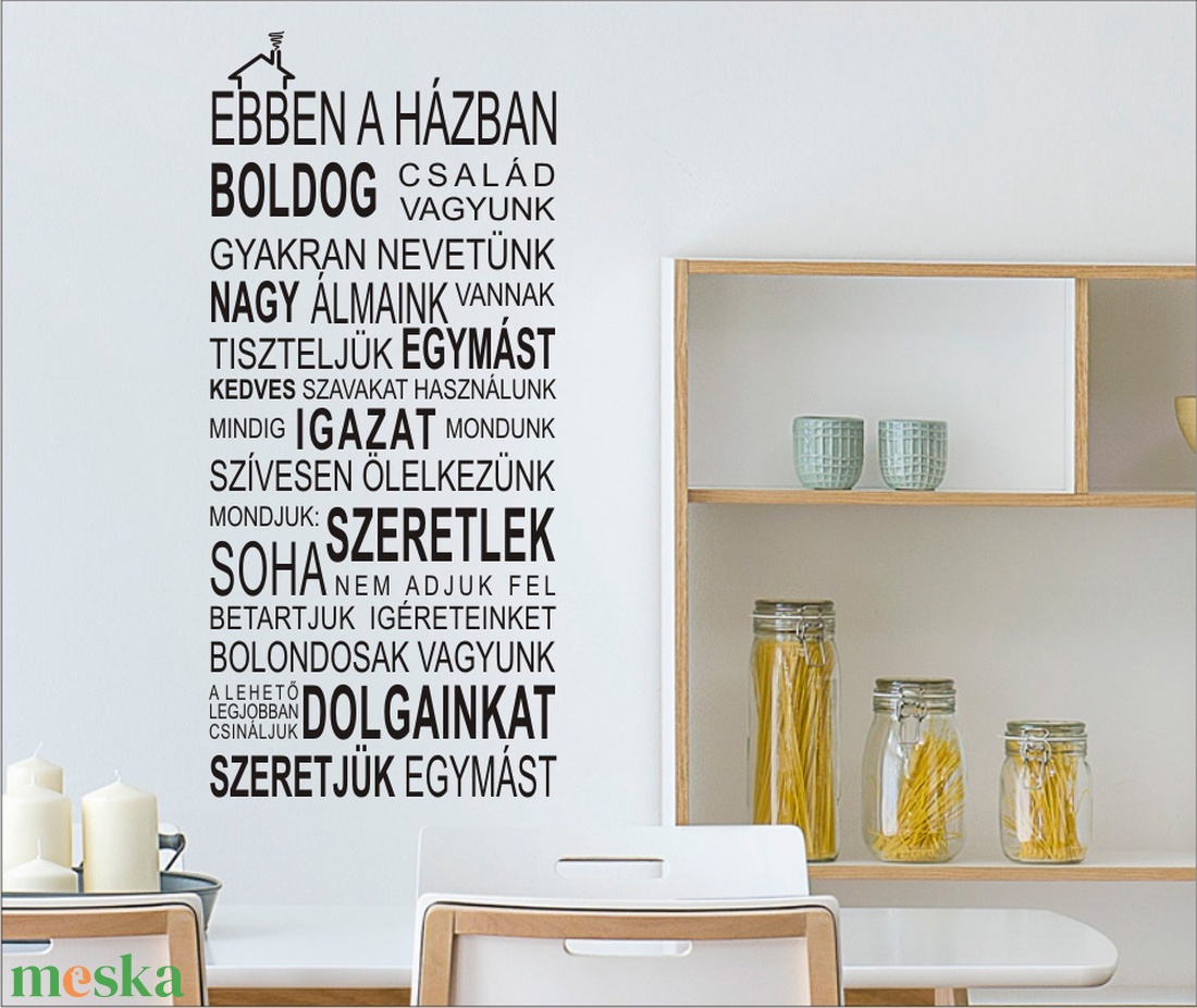 Házi áldás falmatrica akciós termékkép 1