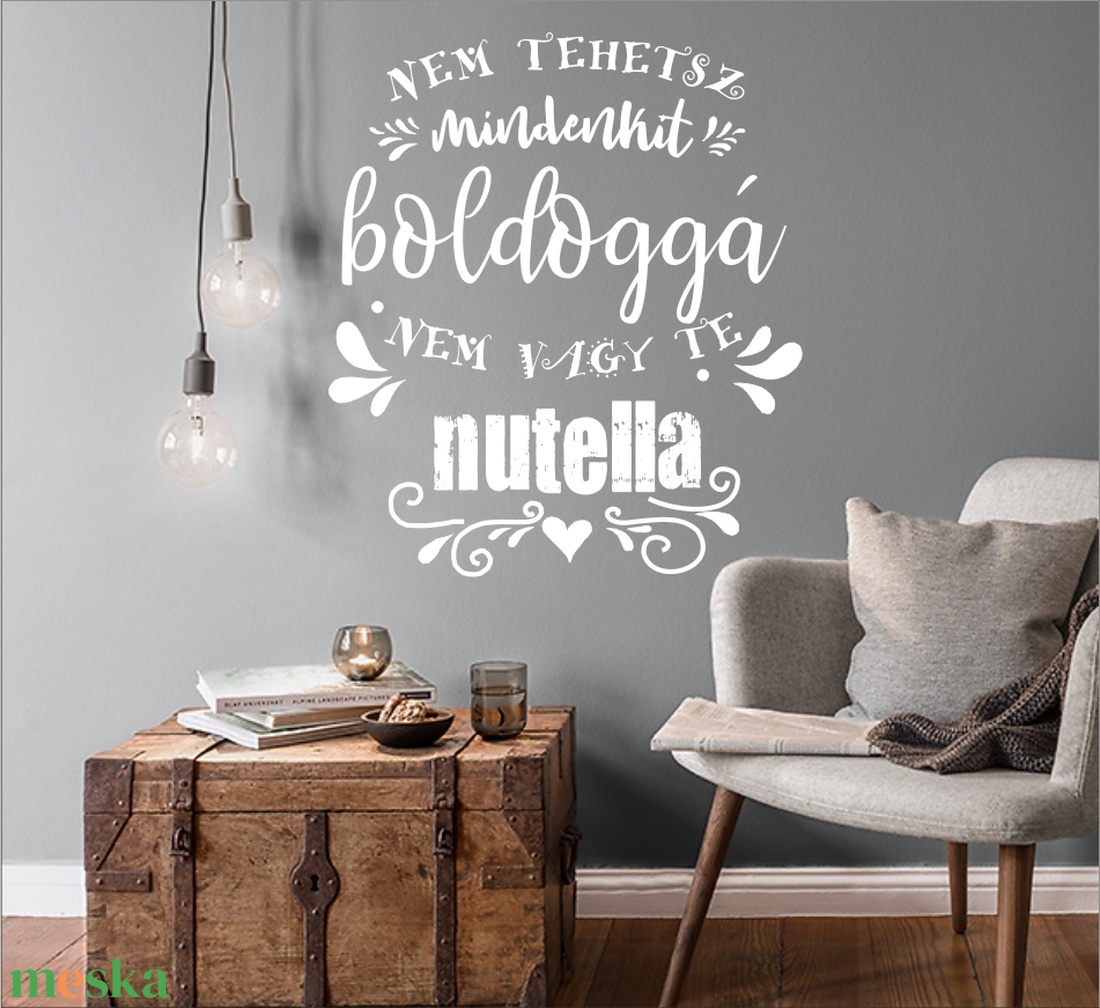 Nutella falmatrica, ajándékba vagy lepd meg saját magad - otthon & lakás - dekoráció - fali és függő dekoráció - falmatrica & tapéta - Meska.hu