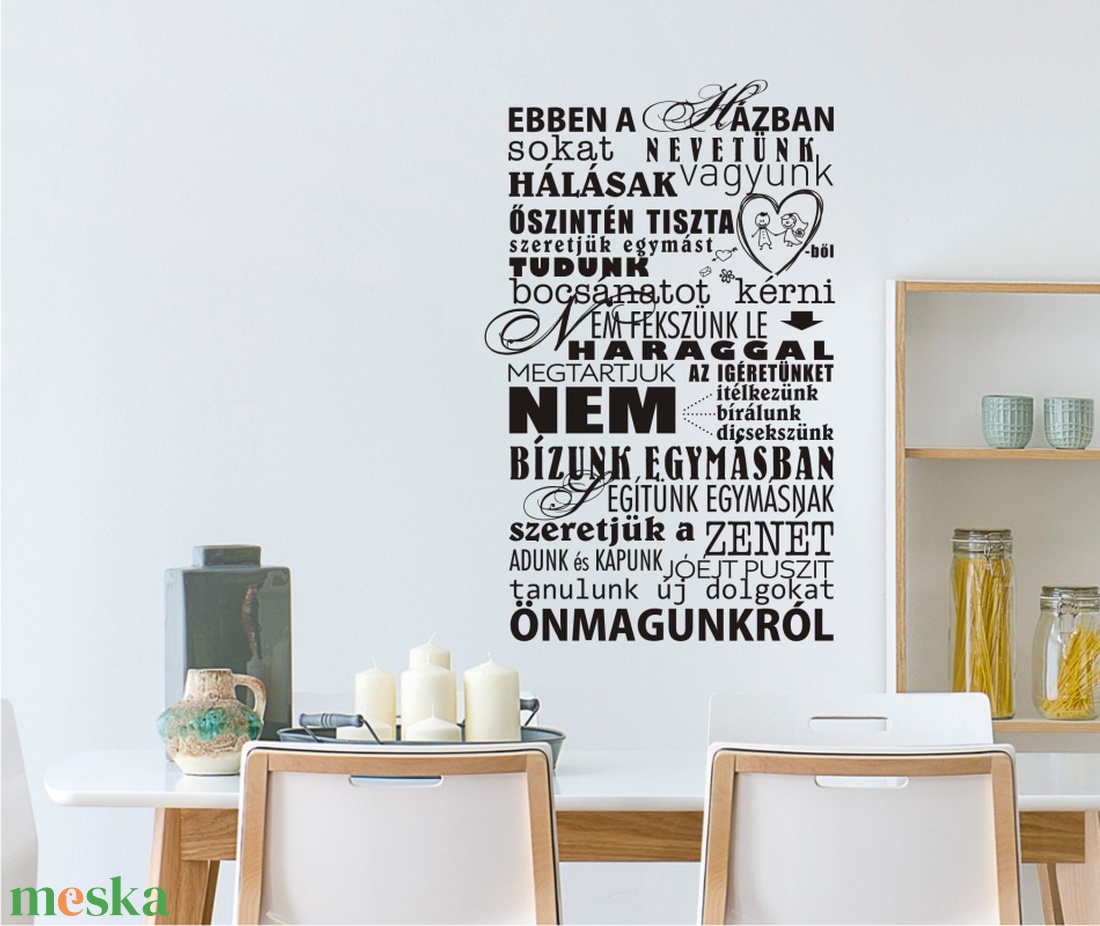 Házi áldás falmatrica - művészet - grafika & illusztráció - digitális - Meska.hu