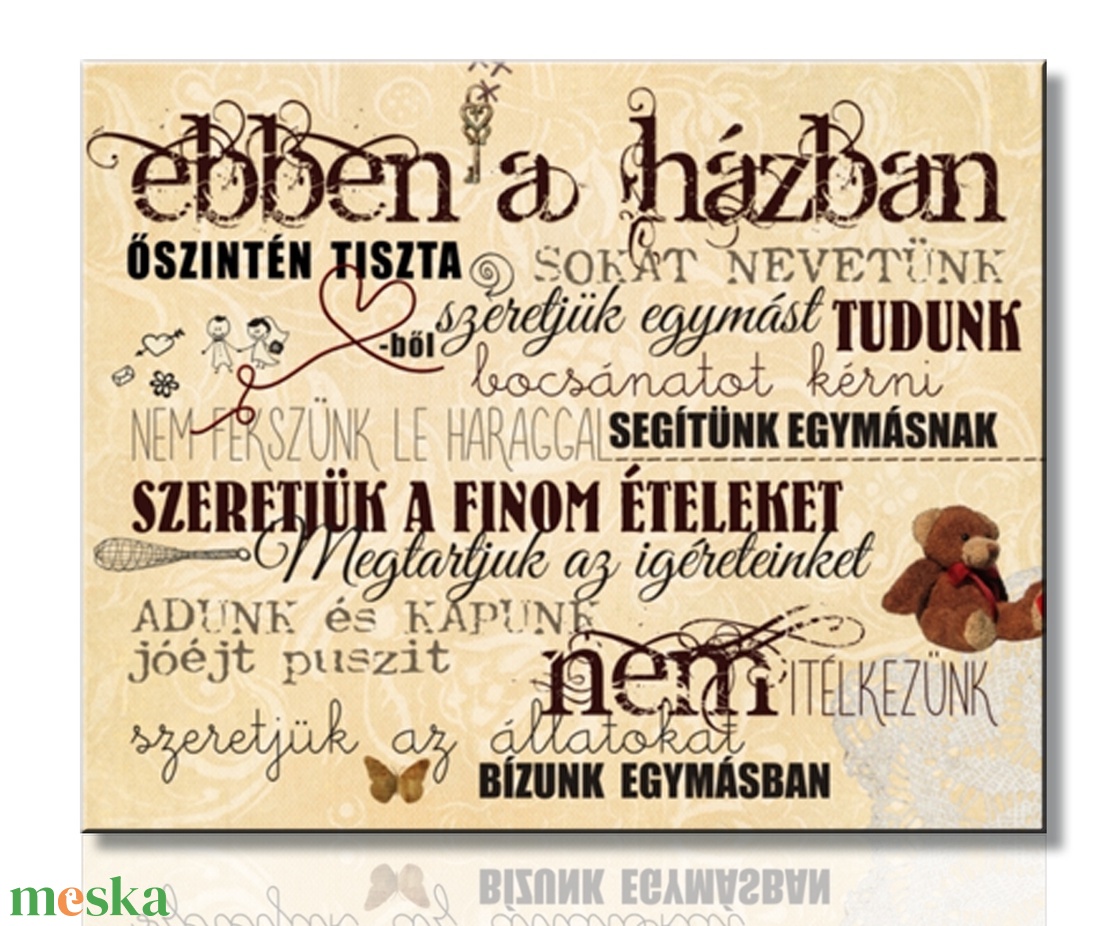 Házi áldás vászonkép - otthon & életmód - vallás - házi áldás - Meska.hu Házi áldás vászonkép - otthon & életmód - vallás - házi áldás - Meska.hu