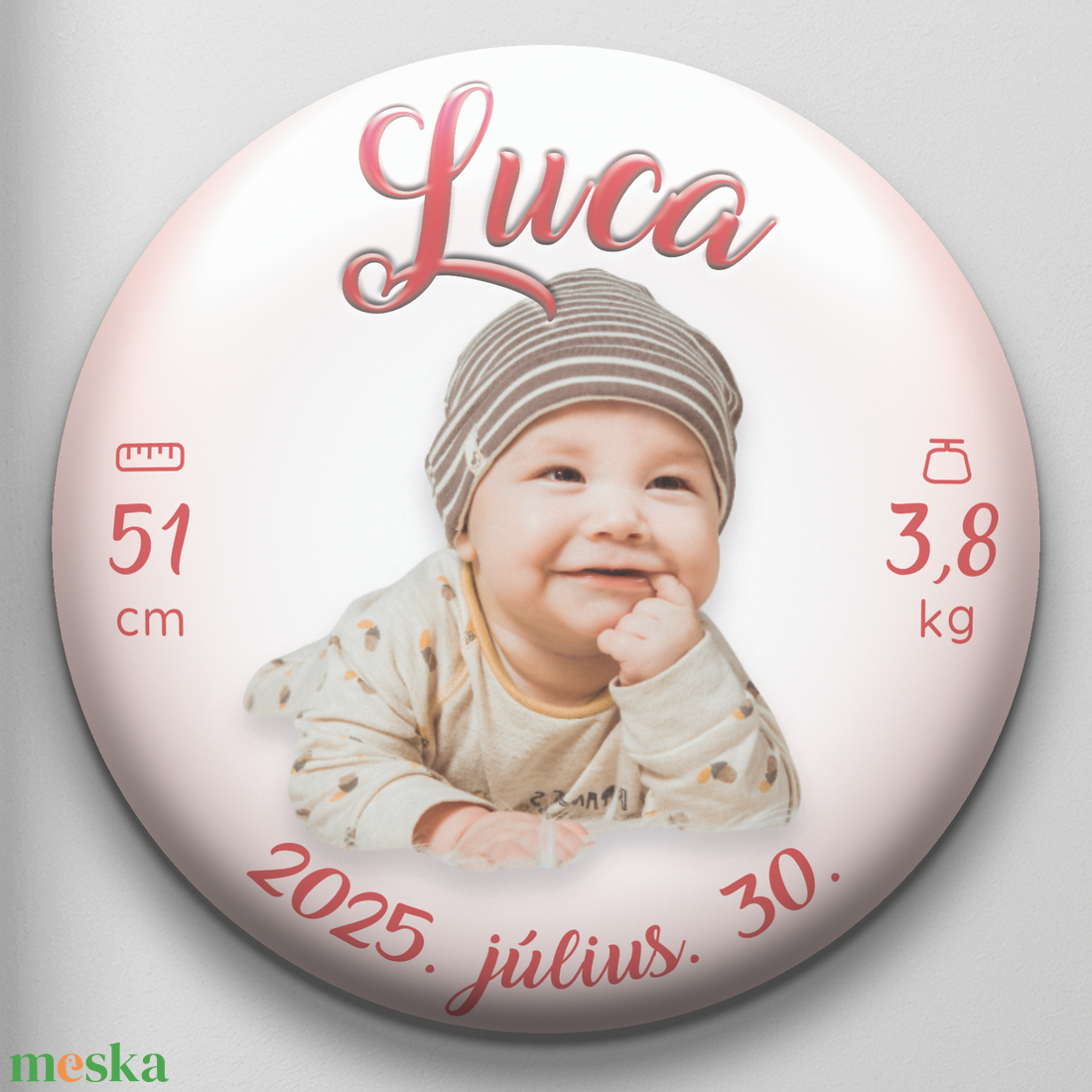 Babaköszöntő hűtőmágnes - otthon & életmód - konyhafelszerelés, tálalás - konyhai dekoráció - hűtőmágnes - Meska.hu