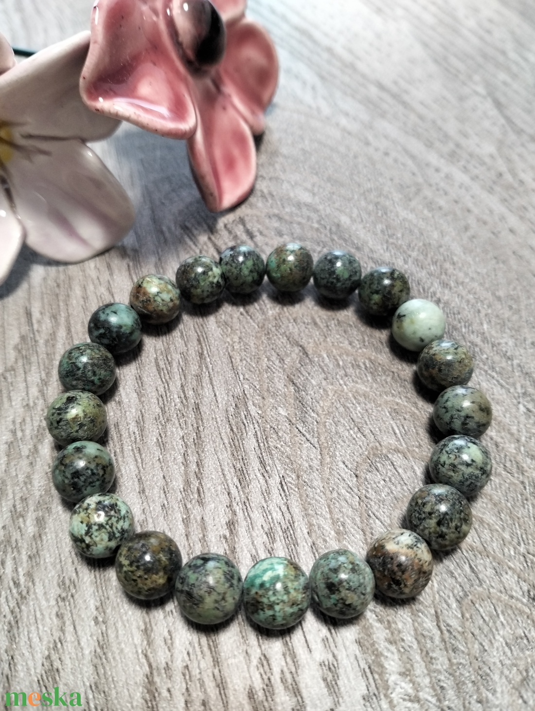 Női Ásványkarkötő - Afrika türkiz - ékszer - karkötő - ásványkarkötő - Meska.hu