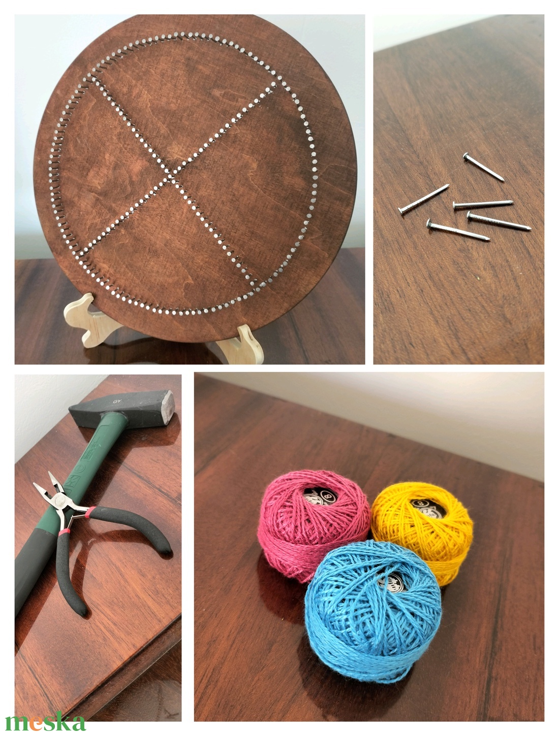 String Art - fonalművészet - NYÁR - otthon & életmód - dekoráció - fali és függő dekoráció - falra akasztható dekor - Meska.hu