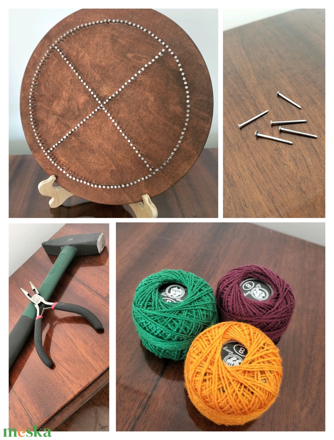 String Art - fonalművészet - ŐSZ - otthon & életmód - dekoráció - fali és függő dekoráció - falra akasztható dekor - Meska.hu