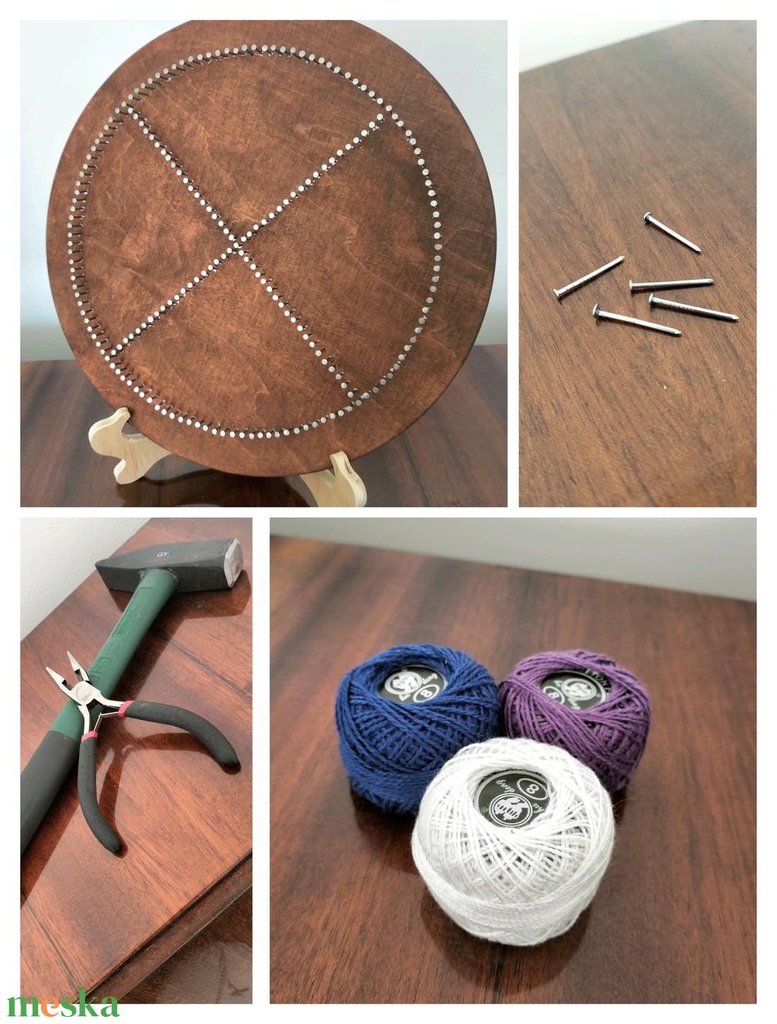 String Art - fonalművészet - TÉL - otthon & életmód - dekoráció - fali és függő dekoráció - falra akasztható dekor - Meska.hu