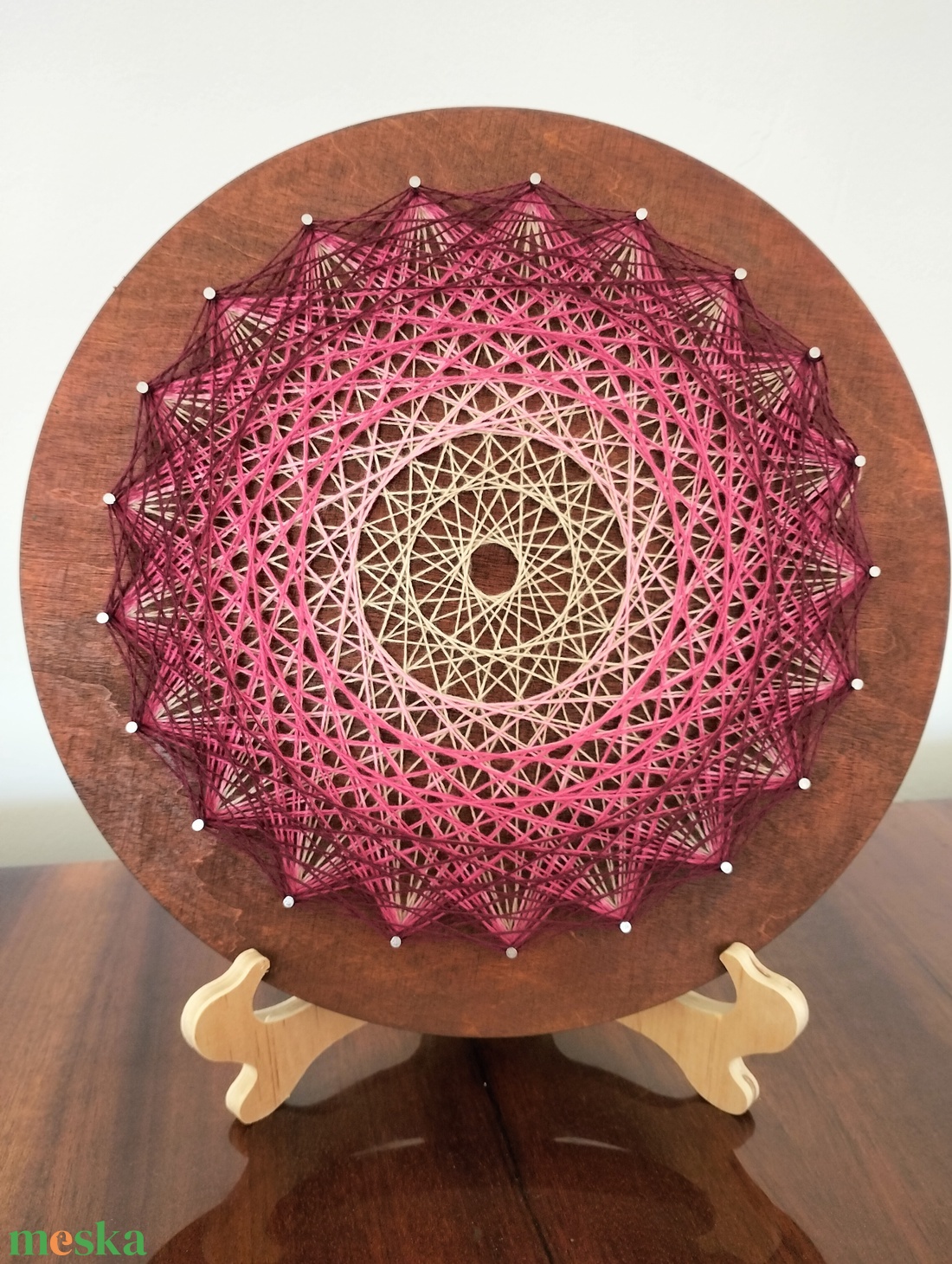 String Art - fonalművészet - Lélekvirág  - otthon & életmód - dekoráció - fali és függő dekoráció - falra akasztható dekor - Meska.hu