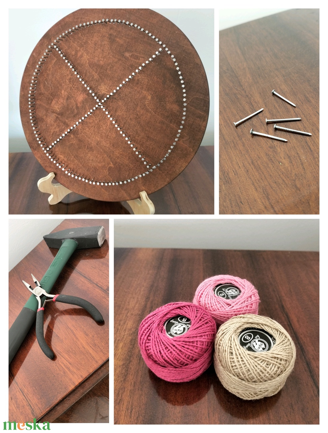 String Art - fonalművészet - Lélekvirág  - otthon & életmód - dekoráció - fali és függő dekoráció - falra akasztható dekor - Meska.hu