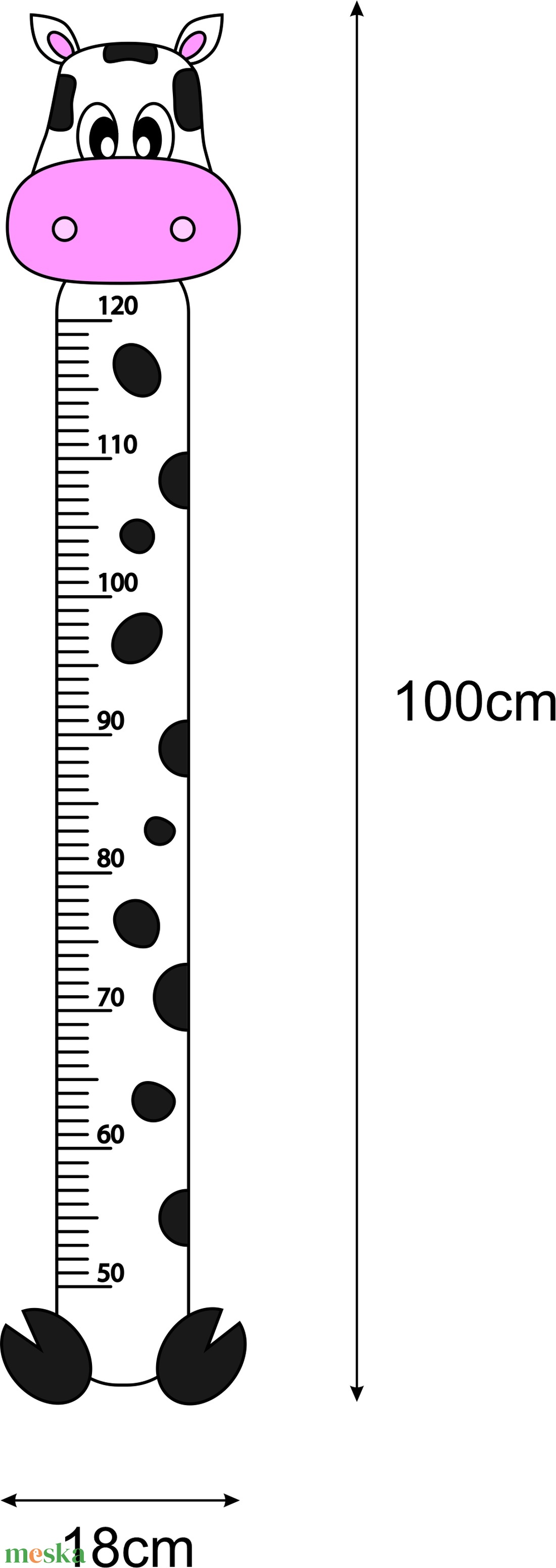 Falmatrica - Bocis magasságmérő matrica - otthon & lakás - babaszoba, gyerekszoba - gyerekszoba falmatrica - Meska.hu