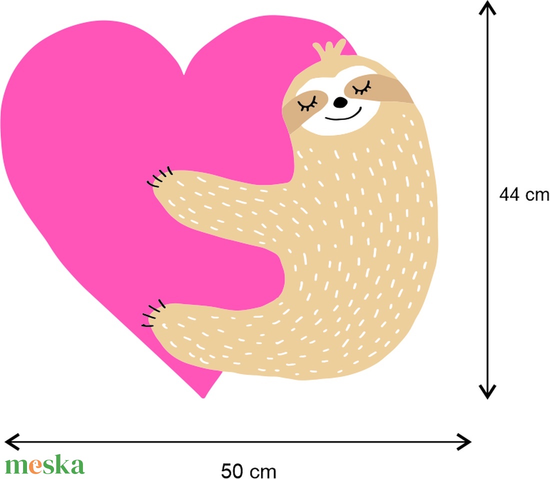 Falmatrica - Szívecske lajhár - otthon & életmód - babaszoba, gyerekszoba - gyerekszoba falmatrica - Meska.hu Falmatrica - Szívecske lajhár - otthon & életmód - babaszoba, gyerekszoba - gyerekszoba falmatrica - Meska.hu
