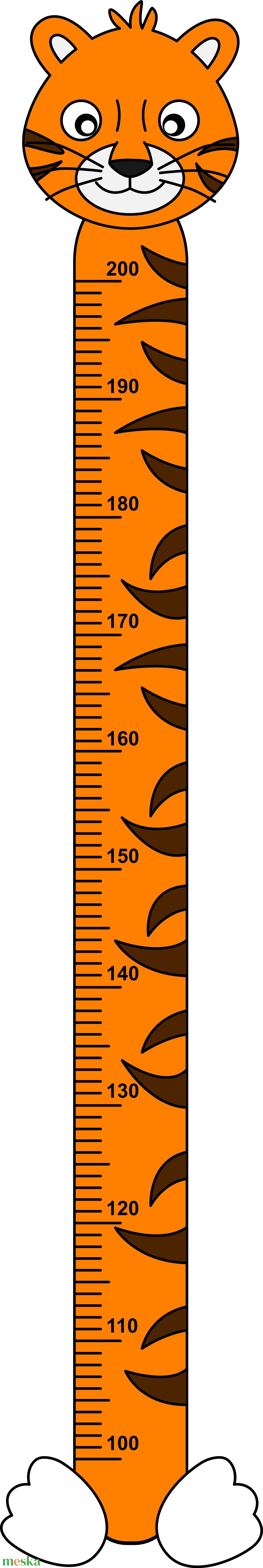 Falmatrica - Tigrises 200cm - otthon & életmód - babaszoba, gyerekszoba - magasságmérő - Meska.hu Falmatrica - Tigrises 200cm - otthon & életmód - babaszoba, gyerekszoba - magasságmérő - Meska.hu