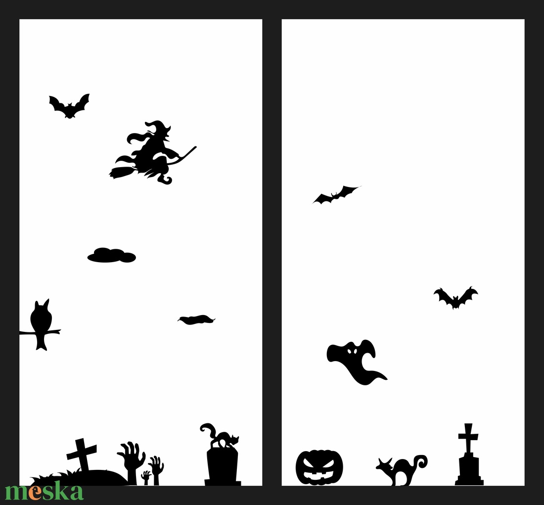 Halloween ablakdekor - fekete matrica - otthon & életmód - dekoráció - halloween - halloweeni ajtódíszek és ablakdíszek - Meska.hu Halloween ablakdekor - fekete matrica - otthon & életmód - dekoráció - halloween - halloweeni ajtódíszek és ablakdíszek - Meska.hu