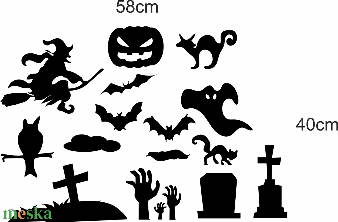 Halloween ablakdekor - fekete matrica - otthon & életmód - dekoráció - halloween - halloweeni ajtódíszek és ablakdíszek - Meska.hu Halloween ablakdekor - fekete matrica - otthon & életmód - dekoráció - halloween - halloweeni ajtódíszek és ablakdíszek - Meska.hu