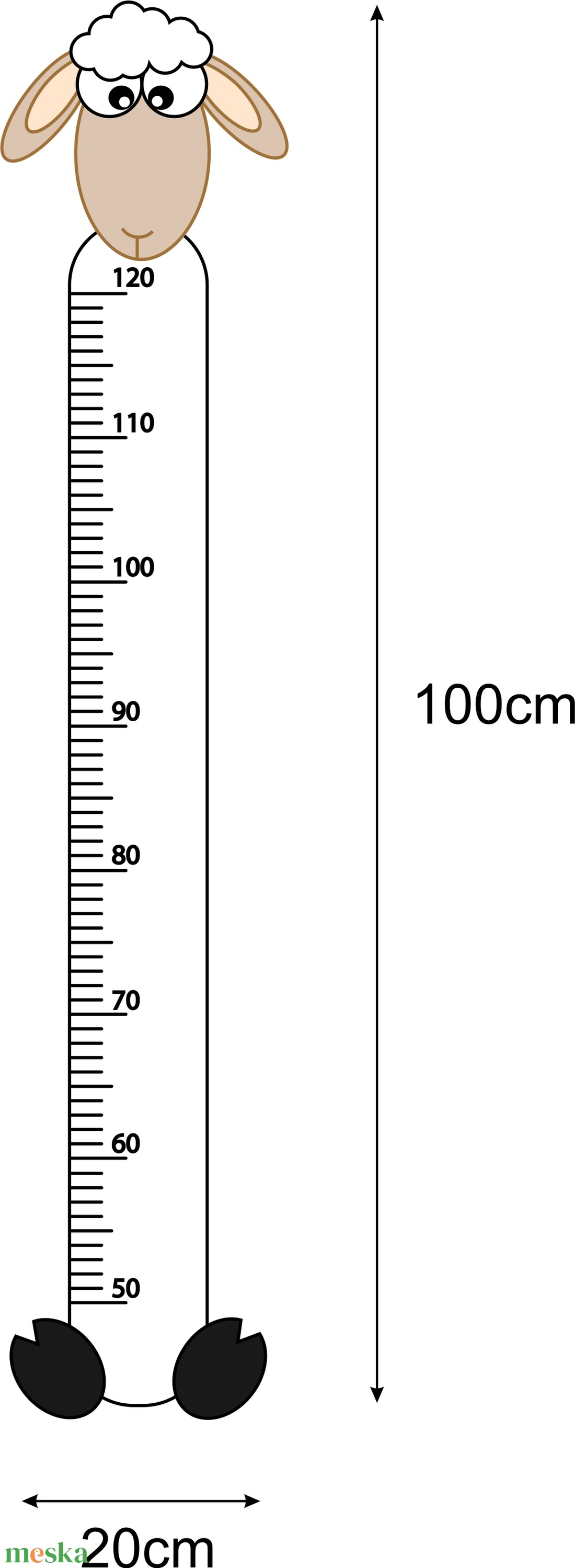 Falmatrica - Baris magasságmérő matrica - otthon & lakás - babaszoba, gyerekszoba - magasságmérő - Meska.hu
