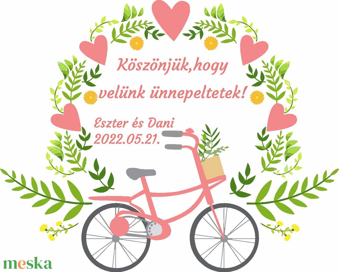 Egyedi biciklis matrica - esküvő - kiegészítők - kitűző - Meska.hu Egyedi biciklis matrica - esküvő - kiegészítők - kitűző - Meska.hu