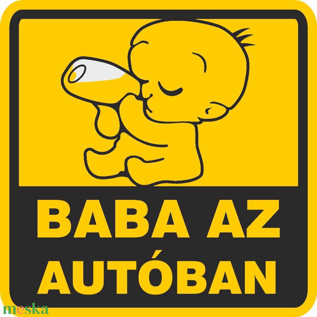 BABA AZ AUTÓBAN - Autómatrica - otthon & életmód - autó - autós matrica - Meska.hu