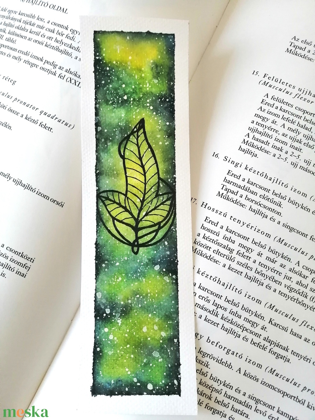 Kézzel festett könyvjelző - Gyűrűk ura, Lorien levele témával - könyv & zene - könyvjelző - Meska.hu