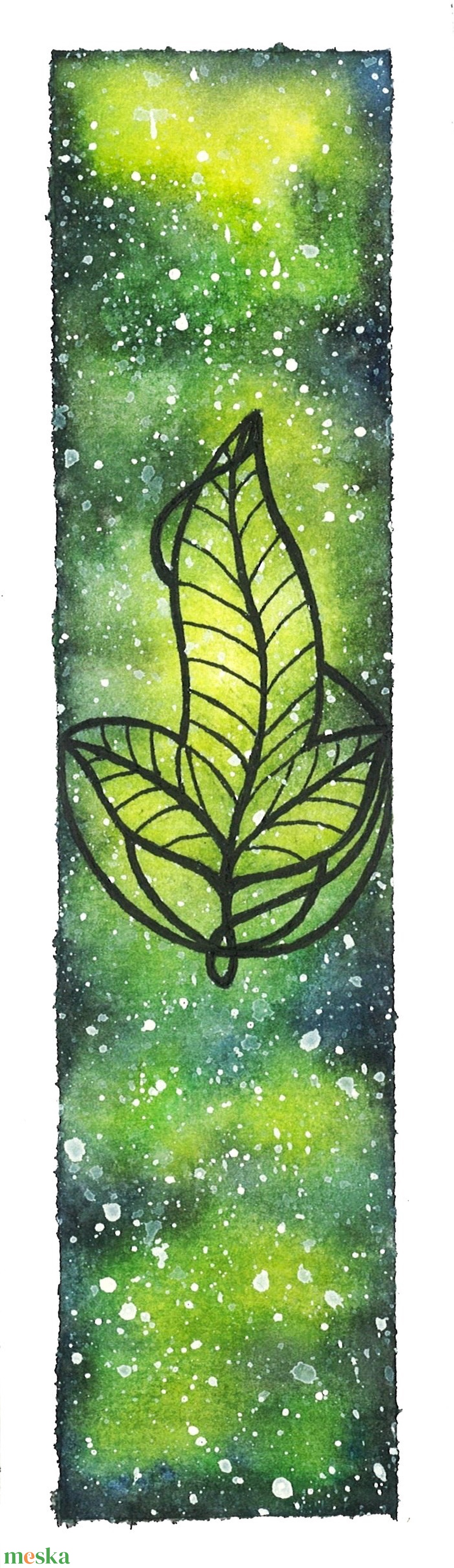 Kézzel festett könyvjelző - Gyűrűk ura, Lorien levele témával - könyv & zene - könyvjelző - Meska.hu