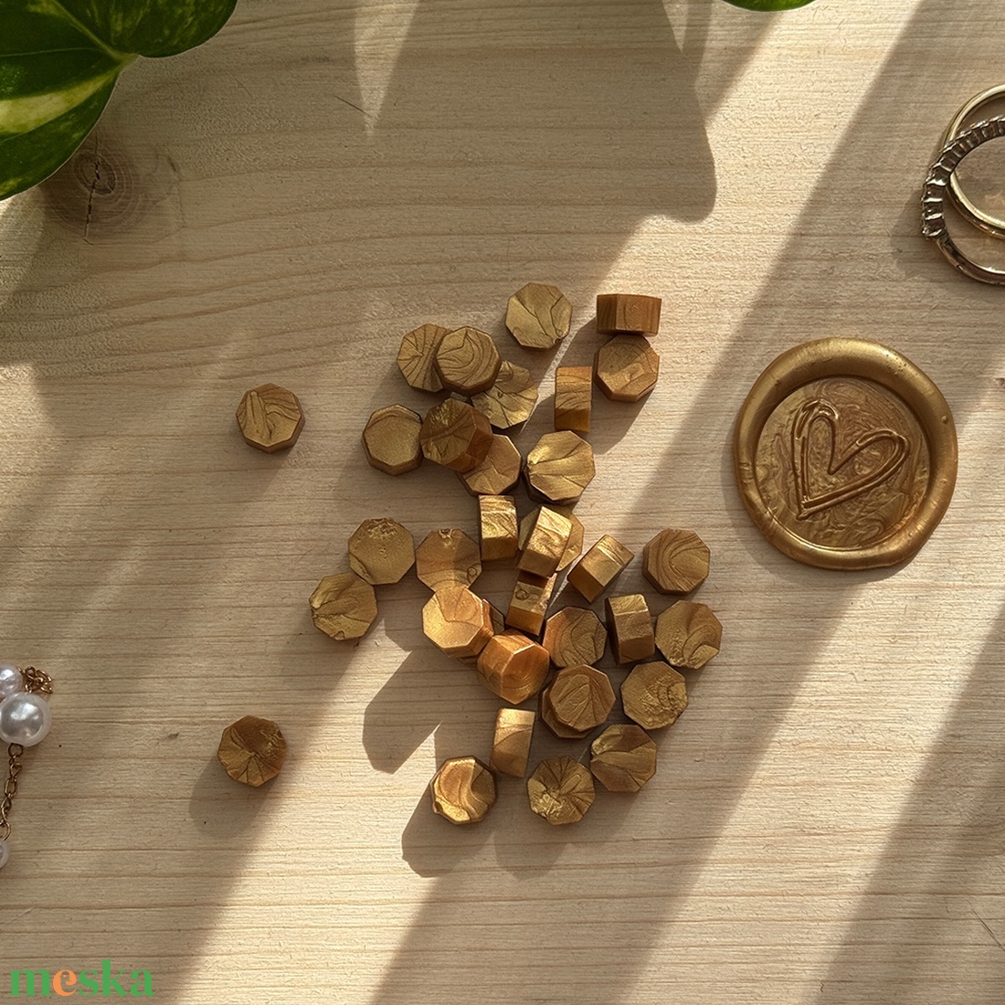 Viaszpecsét, arany, bronz, réz - esküvő - meghívó & kártya - esküvői pecsét, bélyegző - esküvői viasz pecsét - Meska.hu