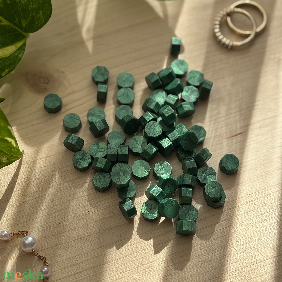 Viaszpecsét, zöld, kék - esküvő - meghívó & kártya - esküvői pecsét, bélyegző - esküvői viasz pecsét - Meska.hu