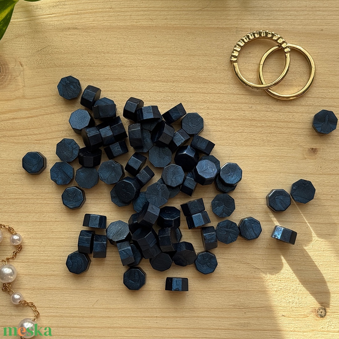 Viaszpecsét, zöld, kék - esküvő - meghívó & kártya - esküvői pecsét, bélyegző - esküvői viasz pecsét - Meska.hu