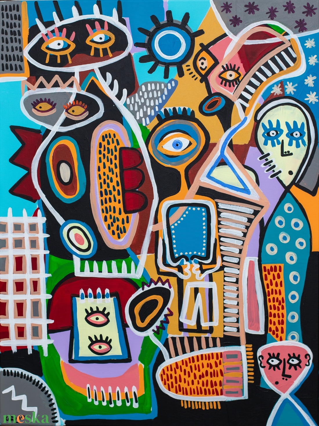 Kompozíció - művészet - festmény - akril - Meska.hu