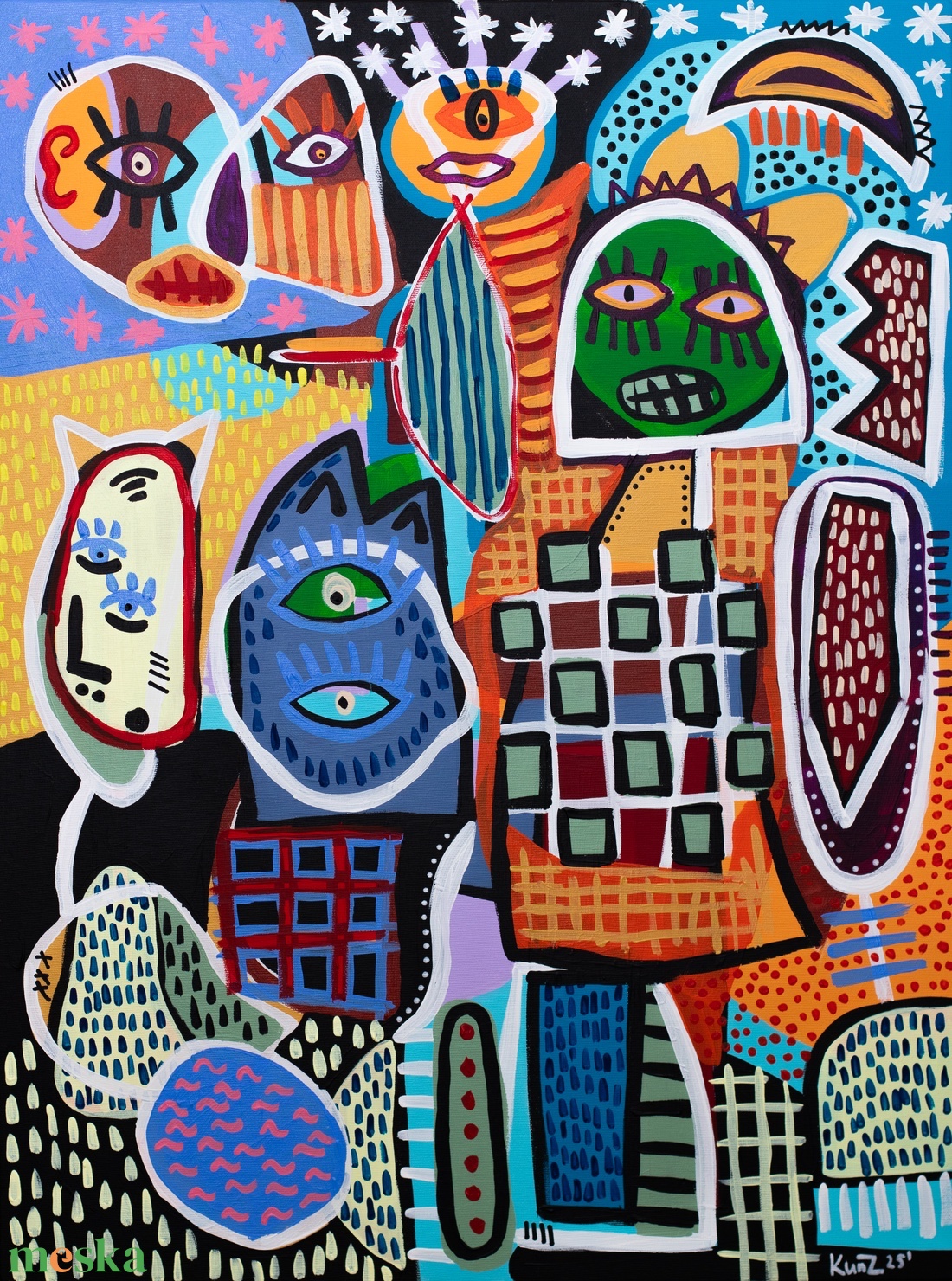 Kompozíció - művészet - festmény - akril - Meska.hu