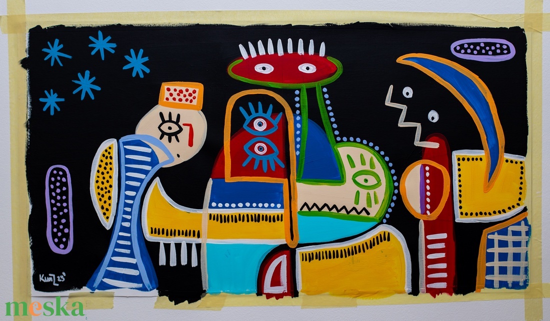 Kompozíció - művészet - festmény - akril - Meska.hu