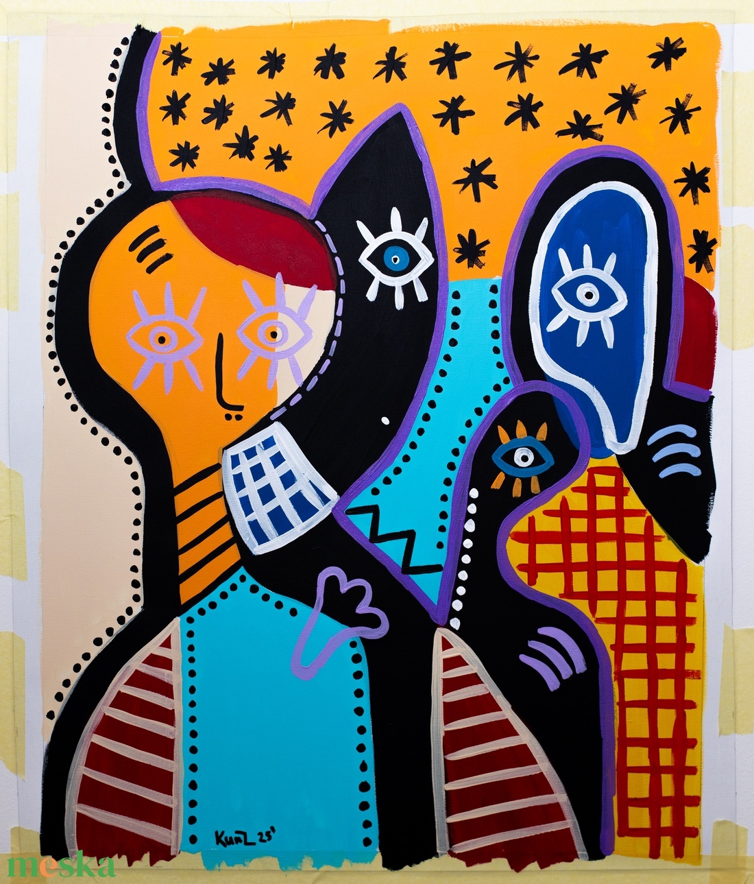 Kompozíció - művészet - festmény - akril - Meska.hu