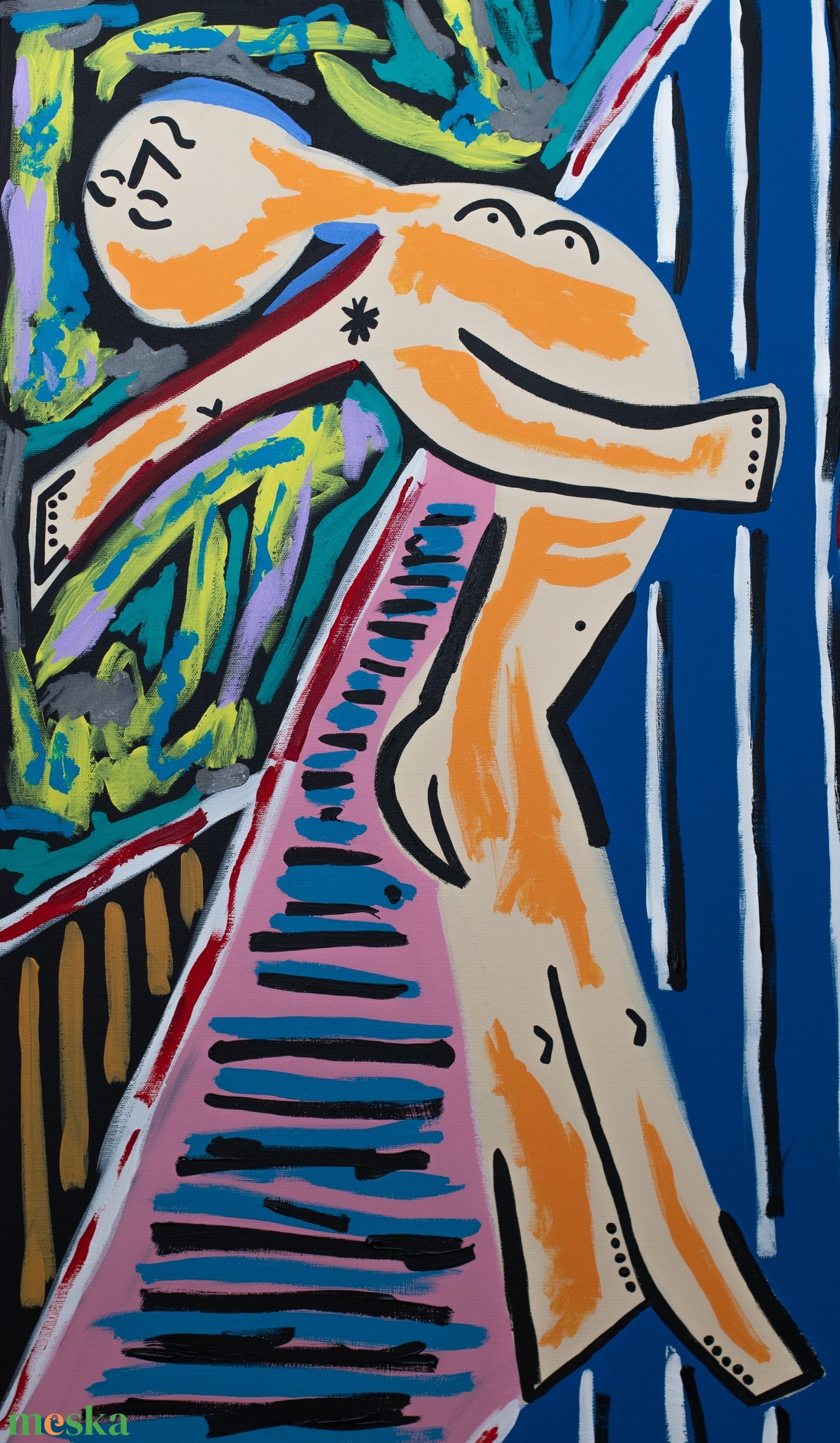 Bailarínas - művészet - festmény - akril - Meska.hu