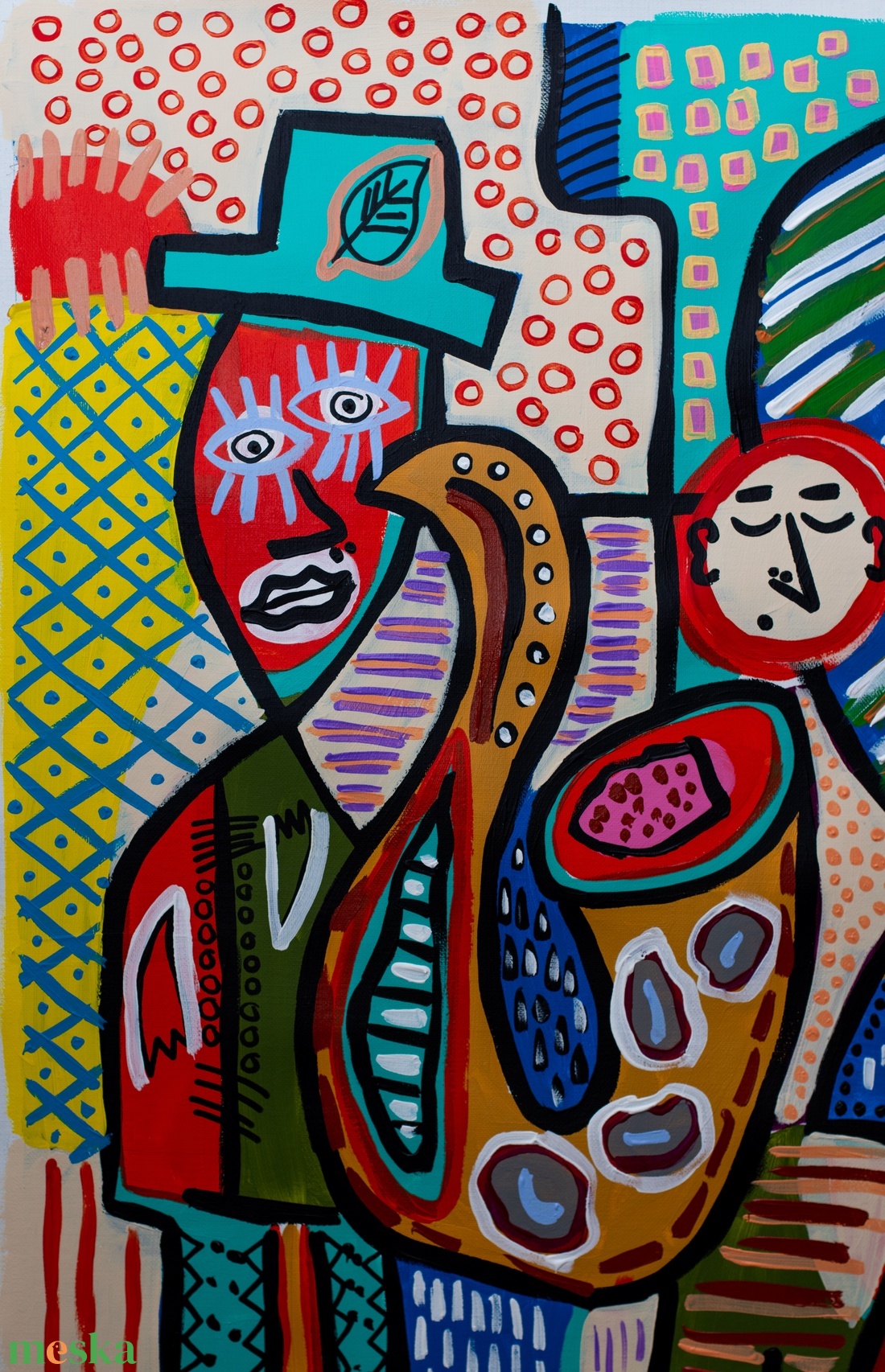 Mulatság - művészet - festmény - akril - Meska.hu