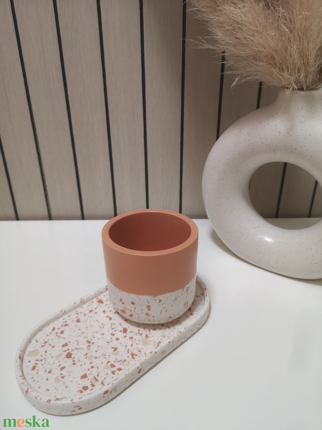Terrakotta terrazzo ovális tálca és tároló pohár szett - otthon & életmód - dekoráció - asztal és polc dekoráció - dekorációs tál, tartó - Meska.hu Terrakotta terrazzo ovális tálca és tároló pohár szett - otthon & életmód - dekoráció - asztal és polc dekoráció - dekorációs tál, tartó - Meska.hu
