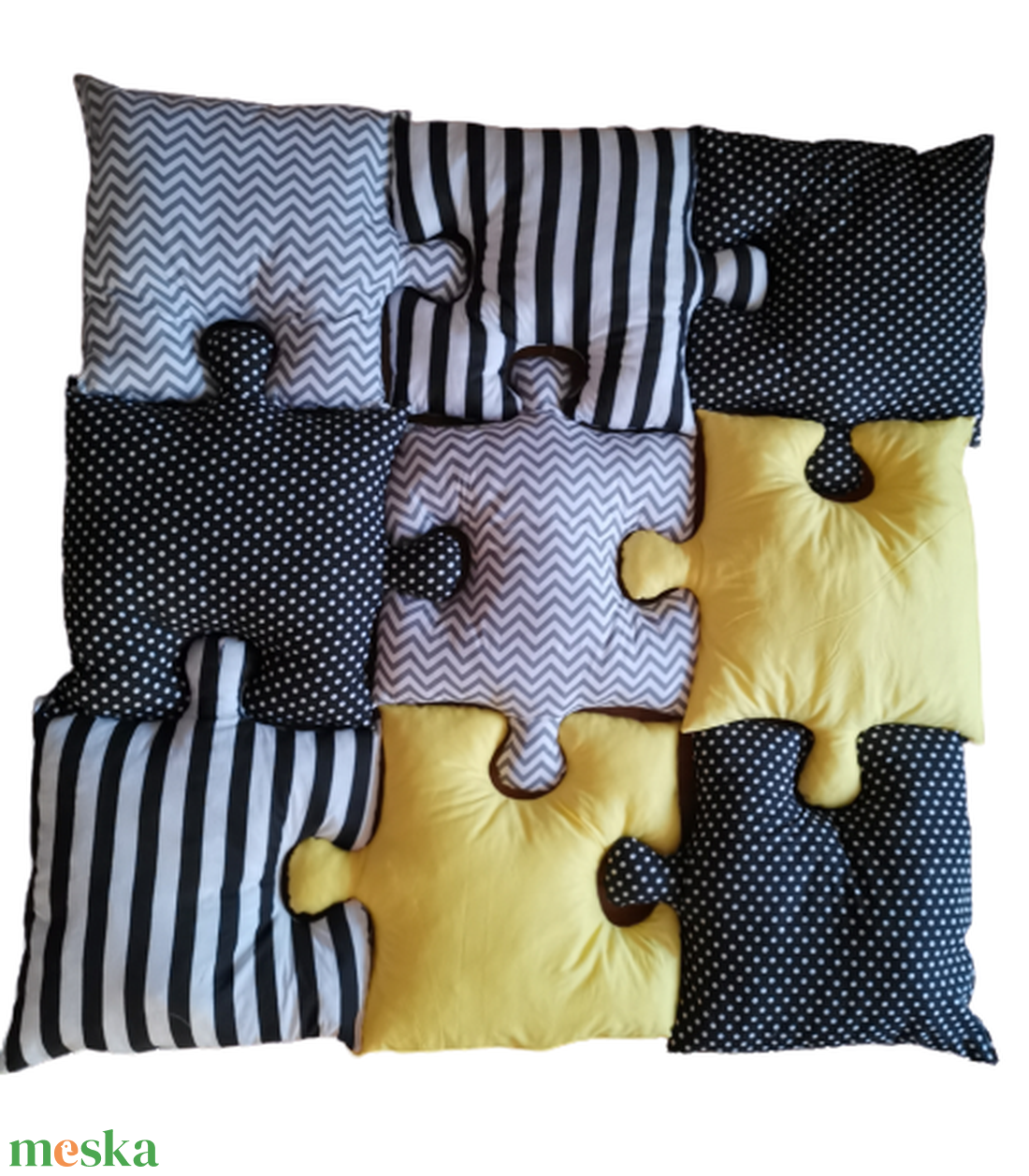Puzzle párna szett - fekete/sárga - otthon & életmód - babaszoba, gyerekszoba - gyerek díszpárna - Meska.hu Puzzle párna szett - fekete/sárga - otthon & életmód - babaszoba, gyerekszoba - gyerek díszpárna - Meska.hu