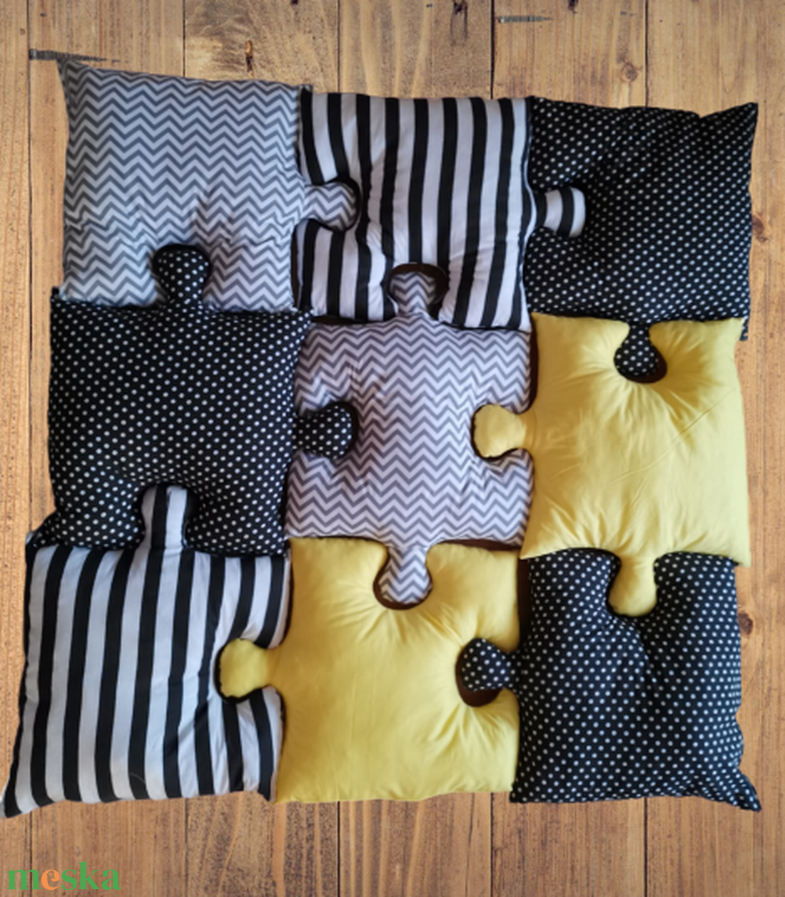 Puzzle párna szett - fekete/sárga - otthon & életmód - babaszoba, gyerekszoba - gyerek díszpárna - Meska.hu Puzzle párna szett - fekete/sárga - otthon & életmód - babaszoba, gyerekszoba - gyerek díszpárna - Meska.hu