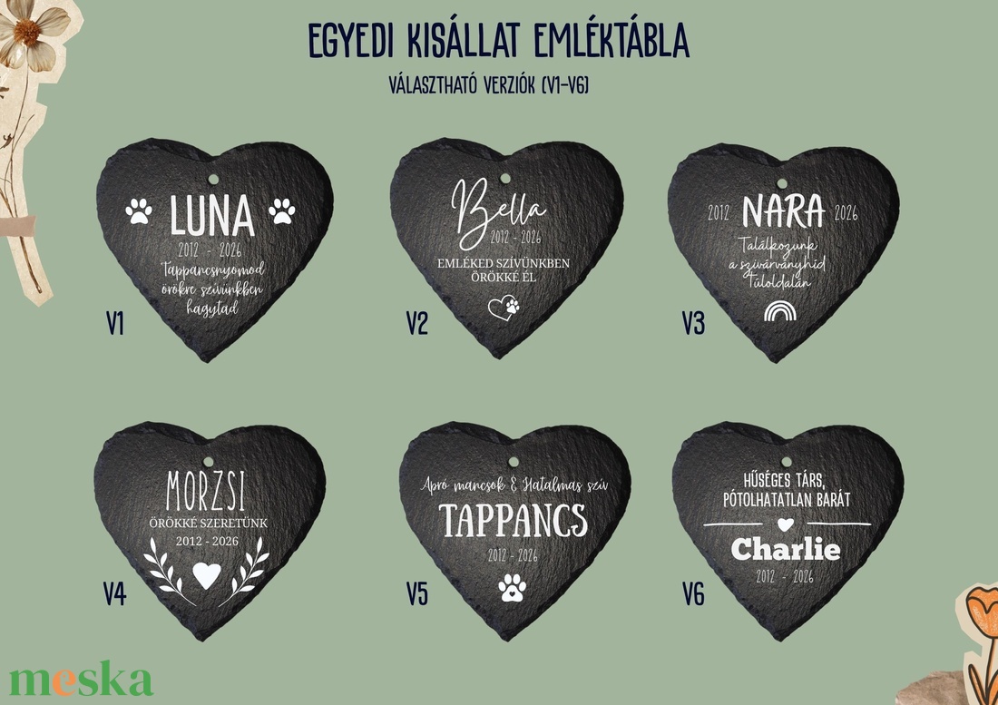 Egyedi névvel ellátott kisállat emléktábla kutyáknak, macskáknak és egyéb házi kedvenceknek, kis cölöppel leszúrható - otthon & életmód - kisállatoknak - kutyáknak - kutya biléta - Meska.hu