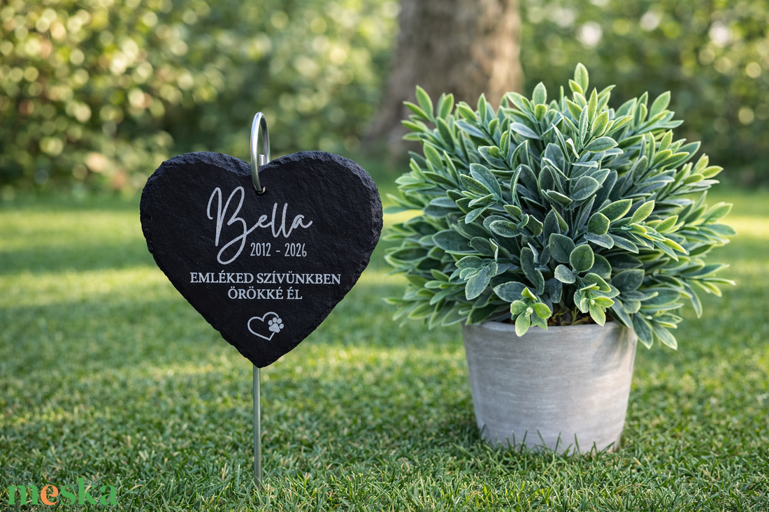Egyedi névvel ellátott kisállat emléktábla kutyáknak, macskáknak és egyéb házi kedvenceknek, kis cölöppel leszúrható - otthon & életmód - kisállatoknak - kutyáknak - kutya biléta - Meska.hu