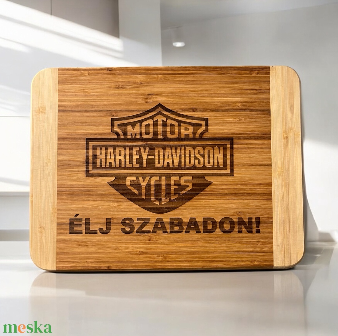 Bambusz Vágódeszka Harley Davidson - otthon & életmód - konyhafelszerelés, tálalás - sütés, főzés - vágódeszka - Meska.hu