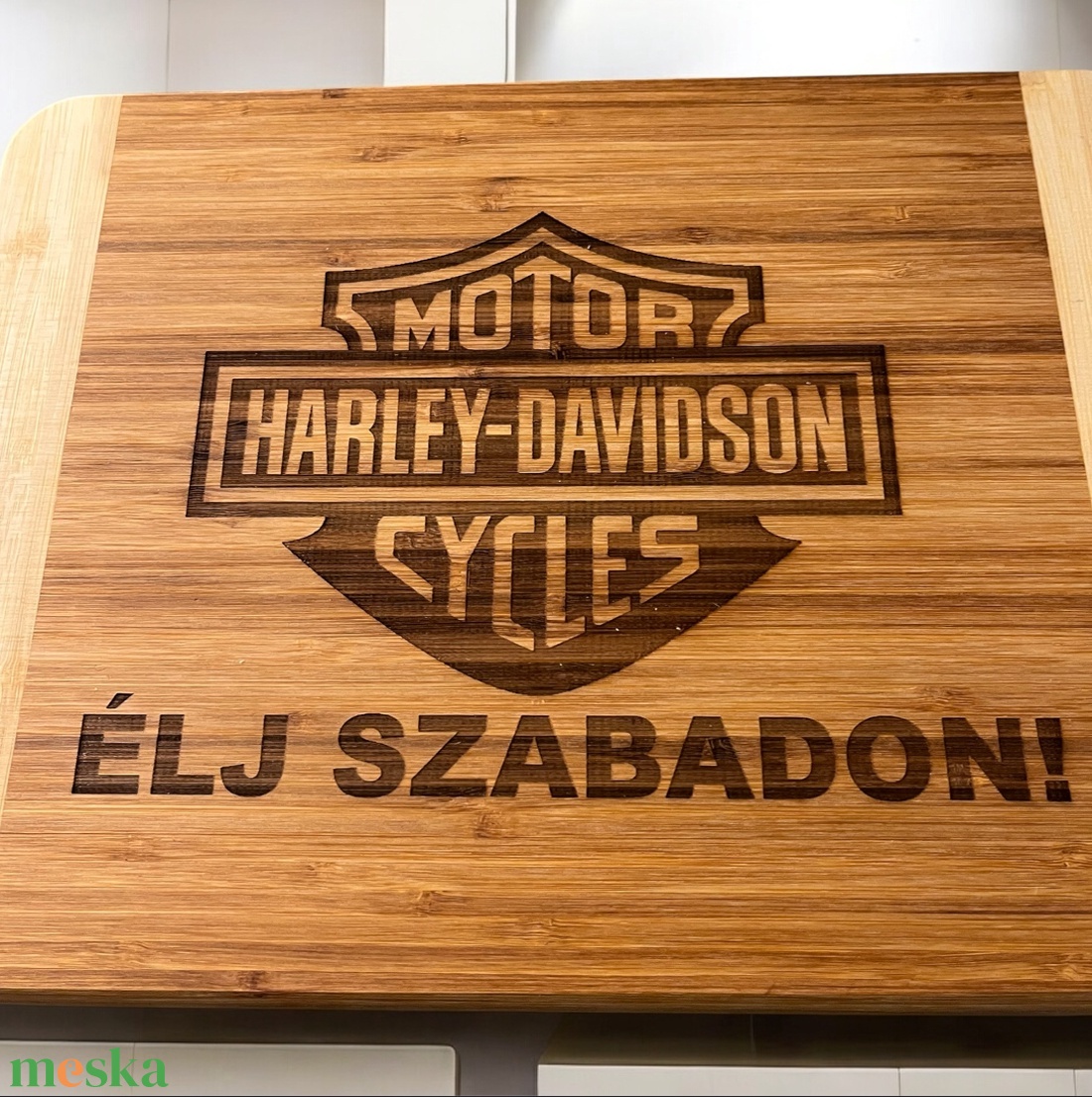 Bambusz Vágódeszka Harley Davidson - otthon & életmód - konyhafelszerelés, tálalás - sütés, főzés - vágódeszka - Meska.hu