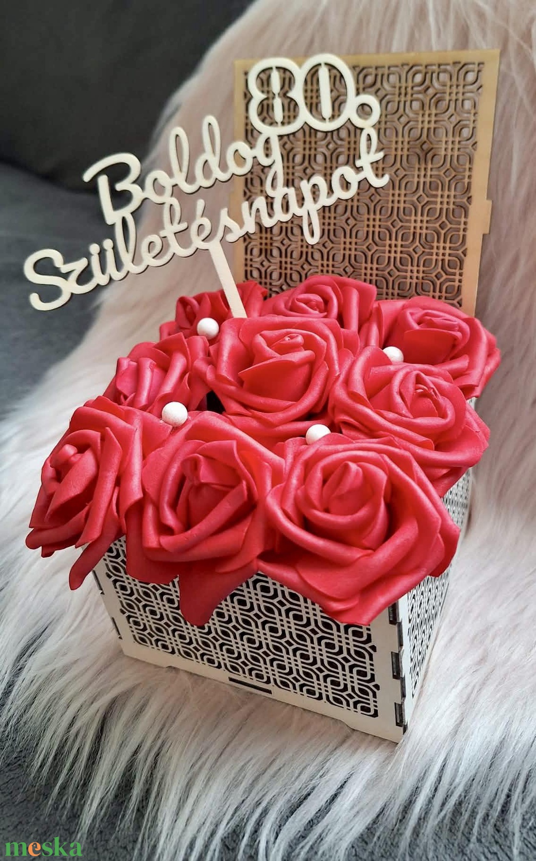 Szülőköszöntő fa ládikó - esküvő - emlék & ajándék - szülőköszöntő ajándék - Meska.hu