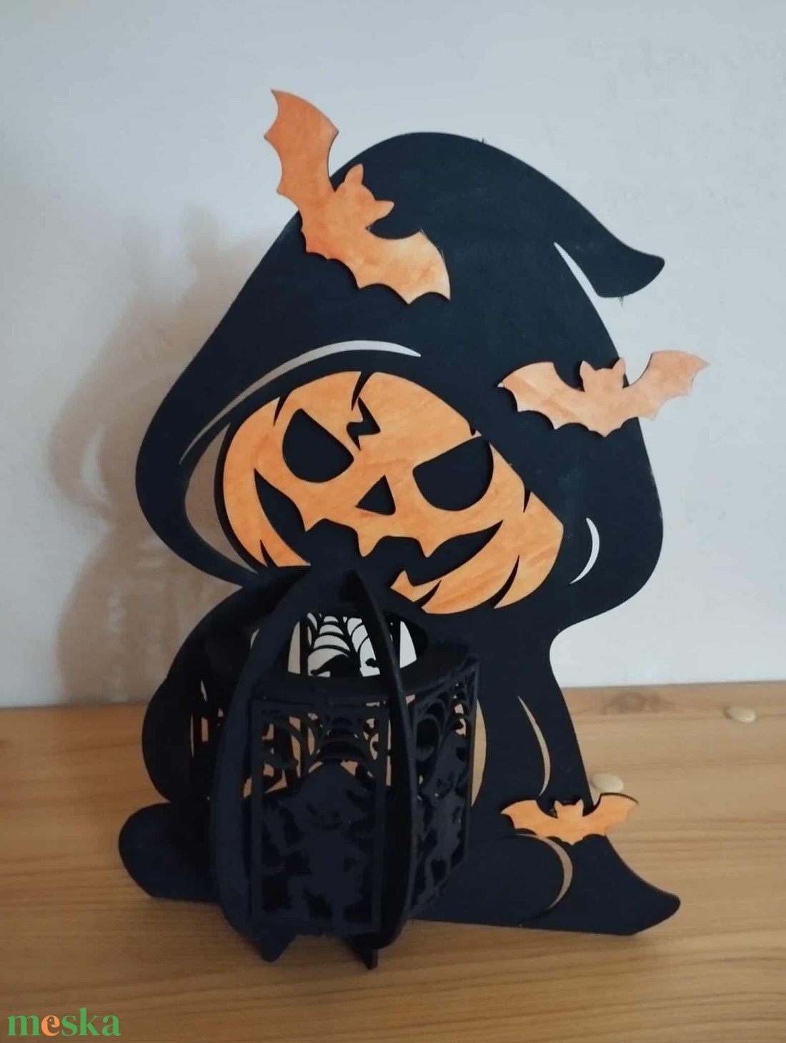 Tökfejes, denevéres mécsestartó - otthon & életmód - dekoráció - halloween - halloweeni lámpás - Meska.hu Tökfejes, denevéres mécsestartó - otthon & életmód - dekoráció - halloween - halloweeni lámpás - Meska.hu