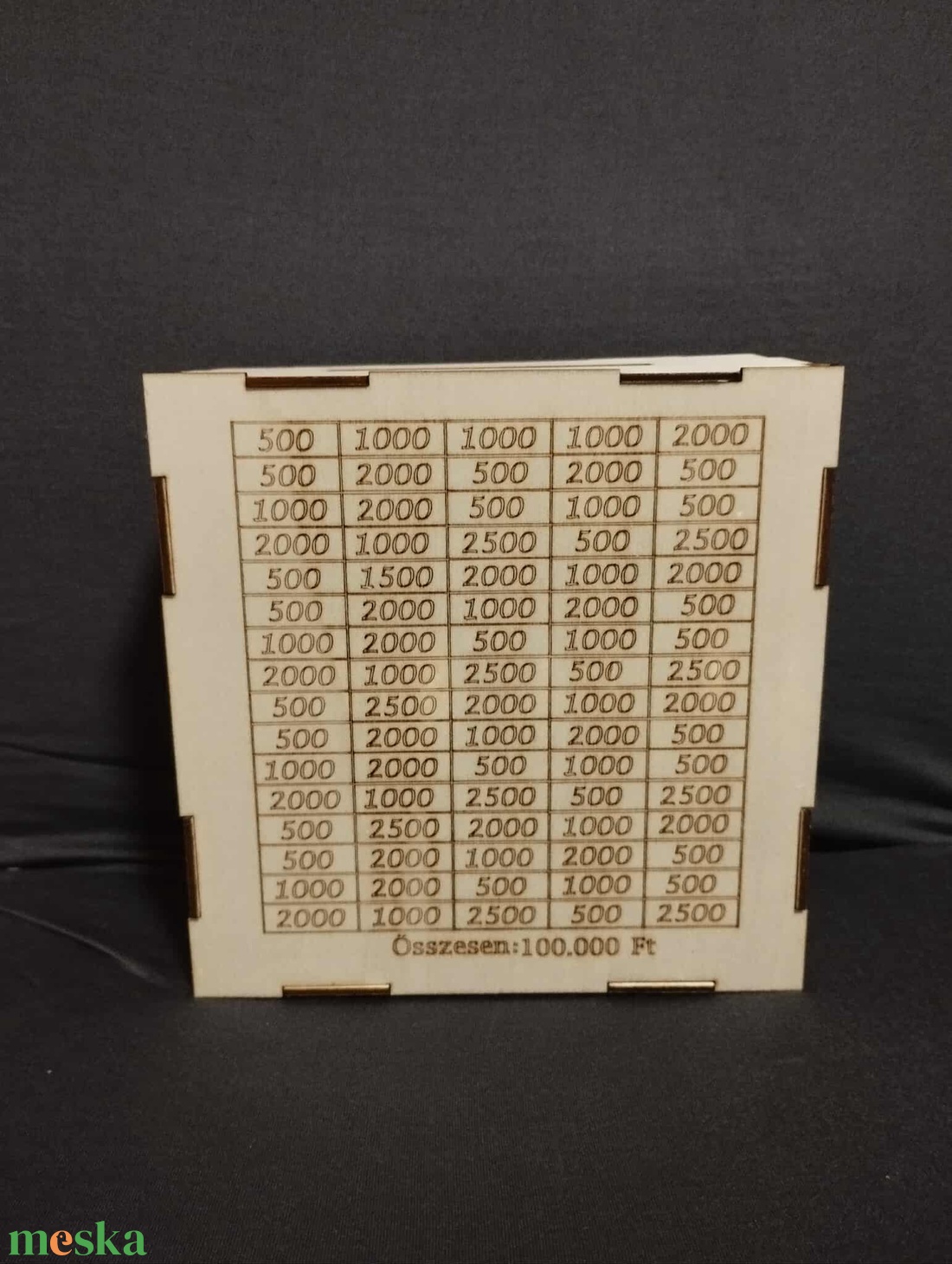 Kézműves fa persely  100 000 Ft spórolási kihívás - otthon & életmód - dekoráció - asztal és polc dekoráció - persely - Meska.hu