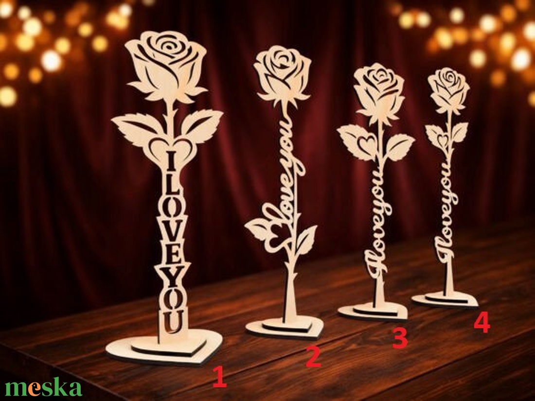 rózsa felirattal � romantikus ajándék több felirattal - otthon & életmód - virágdekoráció - virágok - szálas virág - Meska.hu