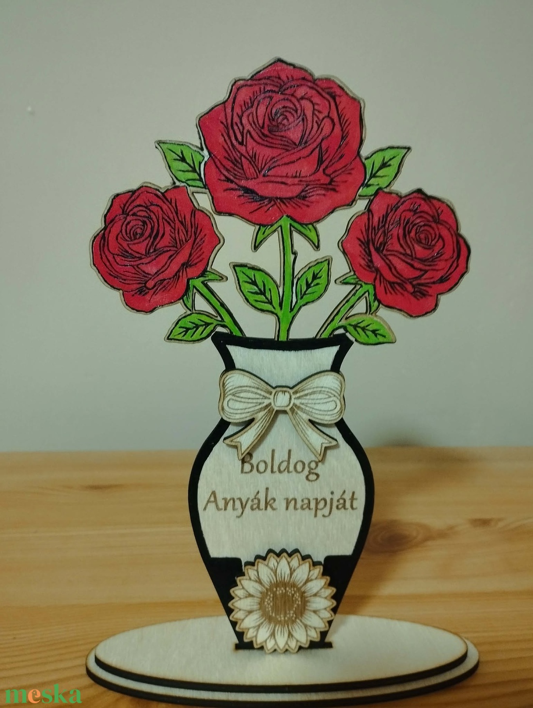 Örök rózsacsokor vázában -  - Meska.hu