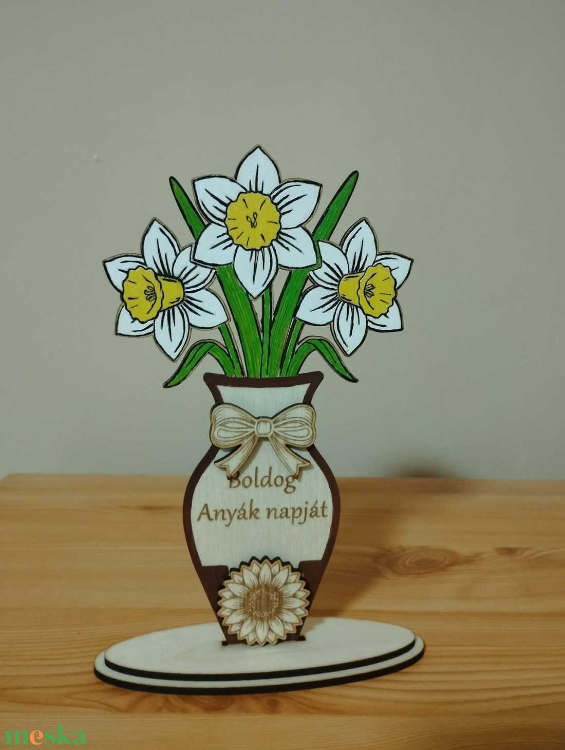 Tavaszi nárciszcsokor vázában -  - Meska.hu