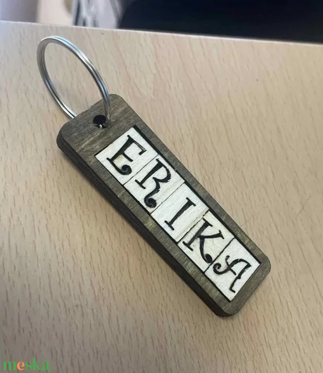 Gravírozott fa neves kulcstartók - táska & tok - kulcstartó & táskadísz - kulcstartó - Meska.hu
