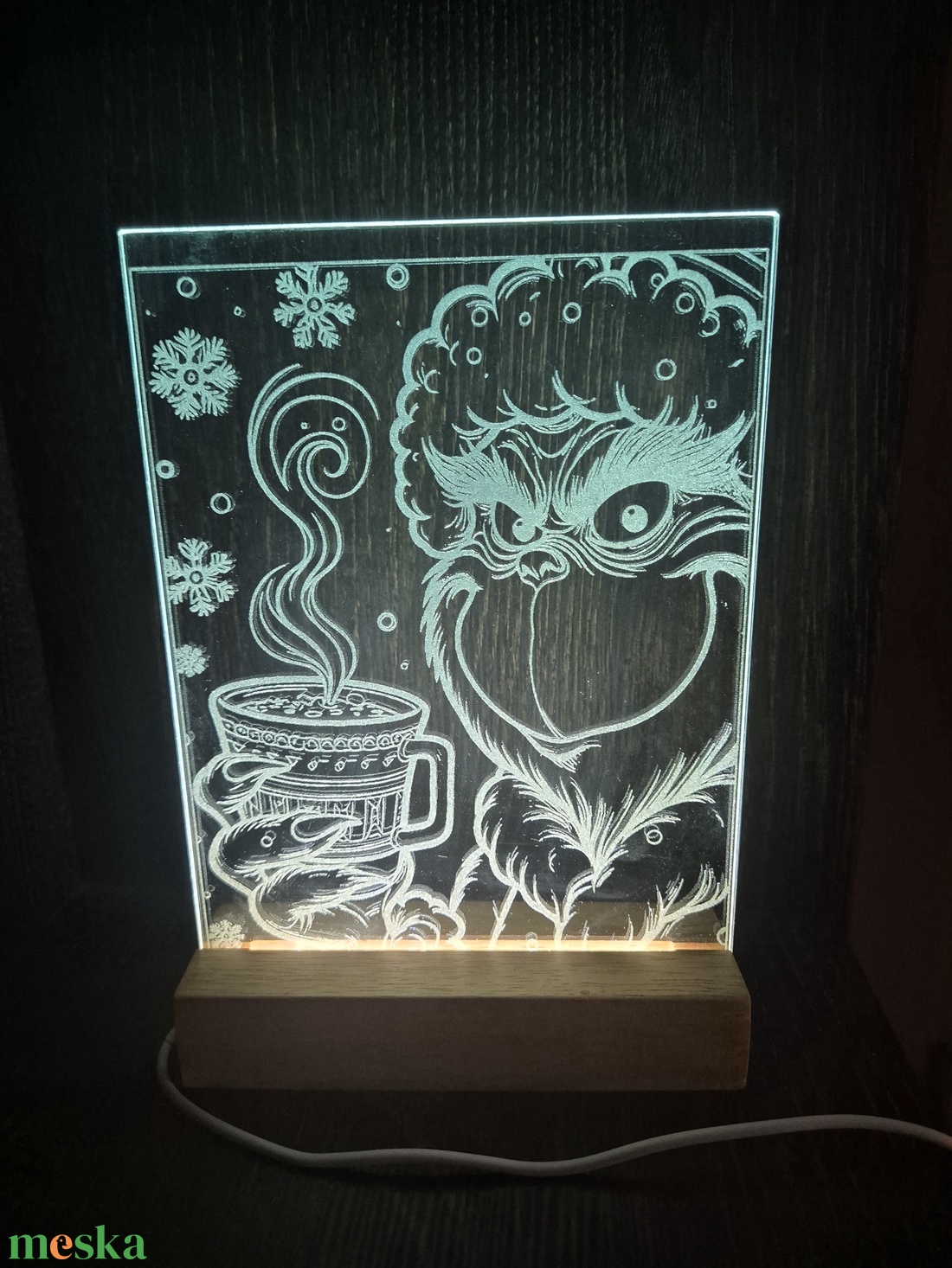 Világító képek - karácsony - karácsonyi lakásdekoráció - ünnepi asztaldekoráció - Meska.hu