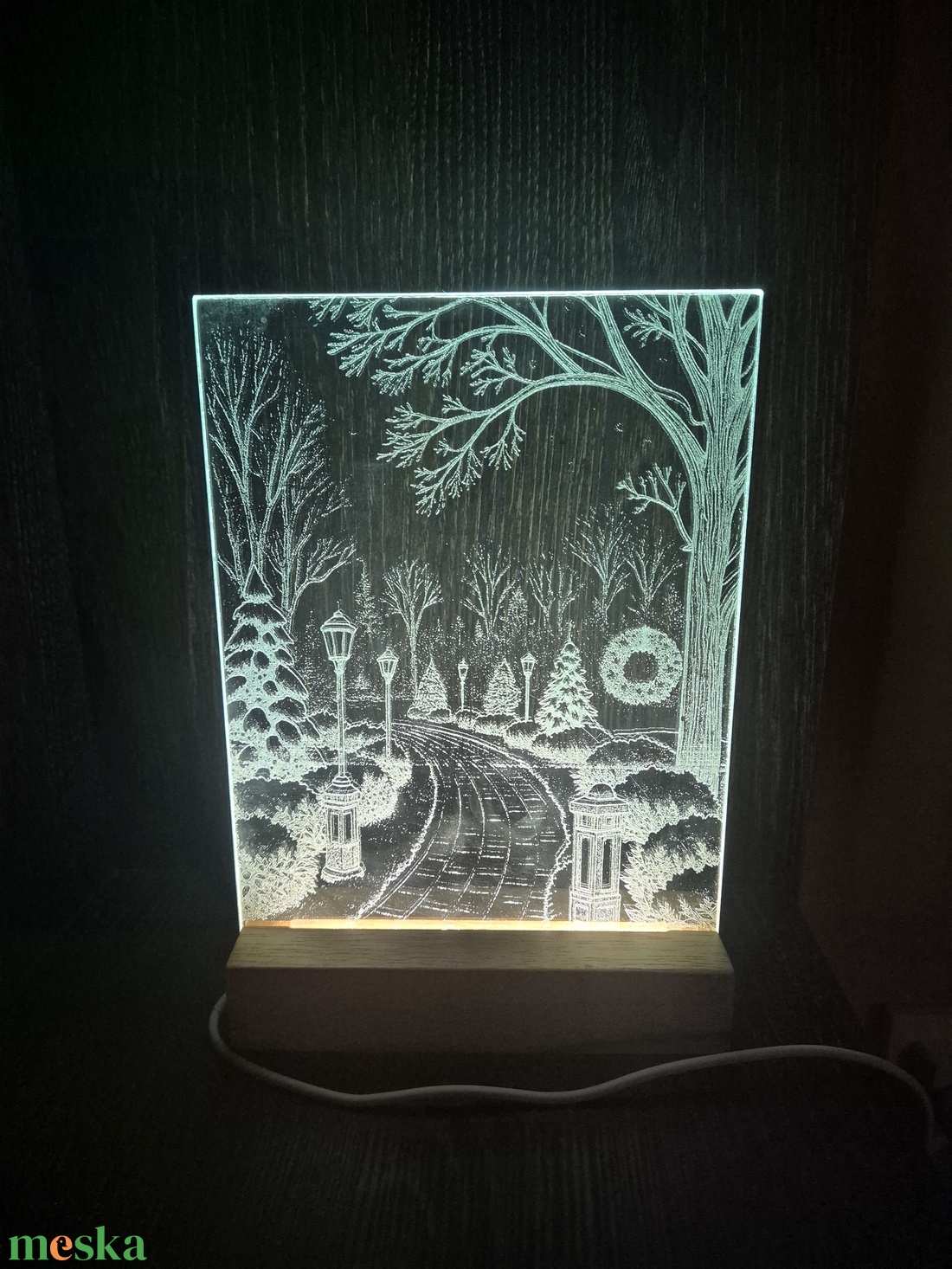 Világító képek - karácsony - karácsonyi lakásdekoráció - ünnepi asztaldekoráció - Meska.hu