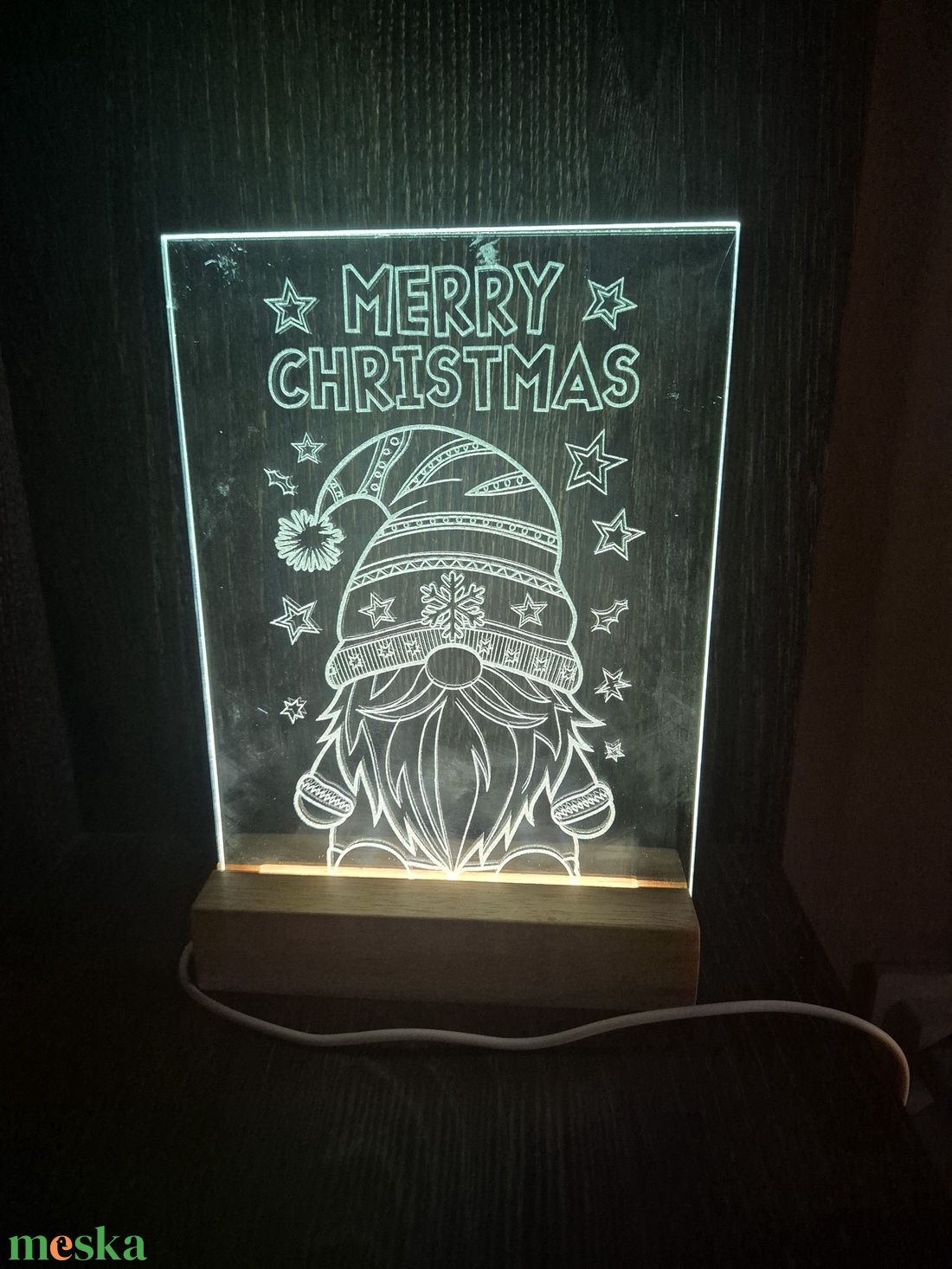 Világító képek - karácsony - karácsonyi lakásdekoráció - ünnepi asztaldekoráció - Meska.hu