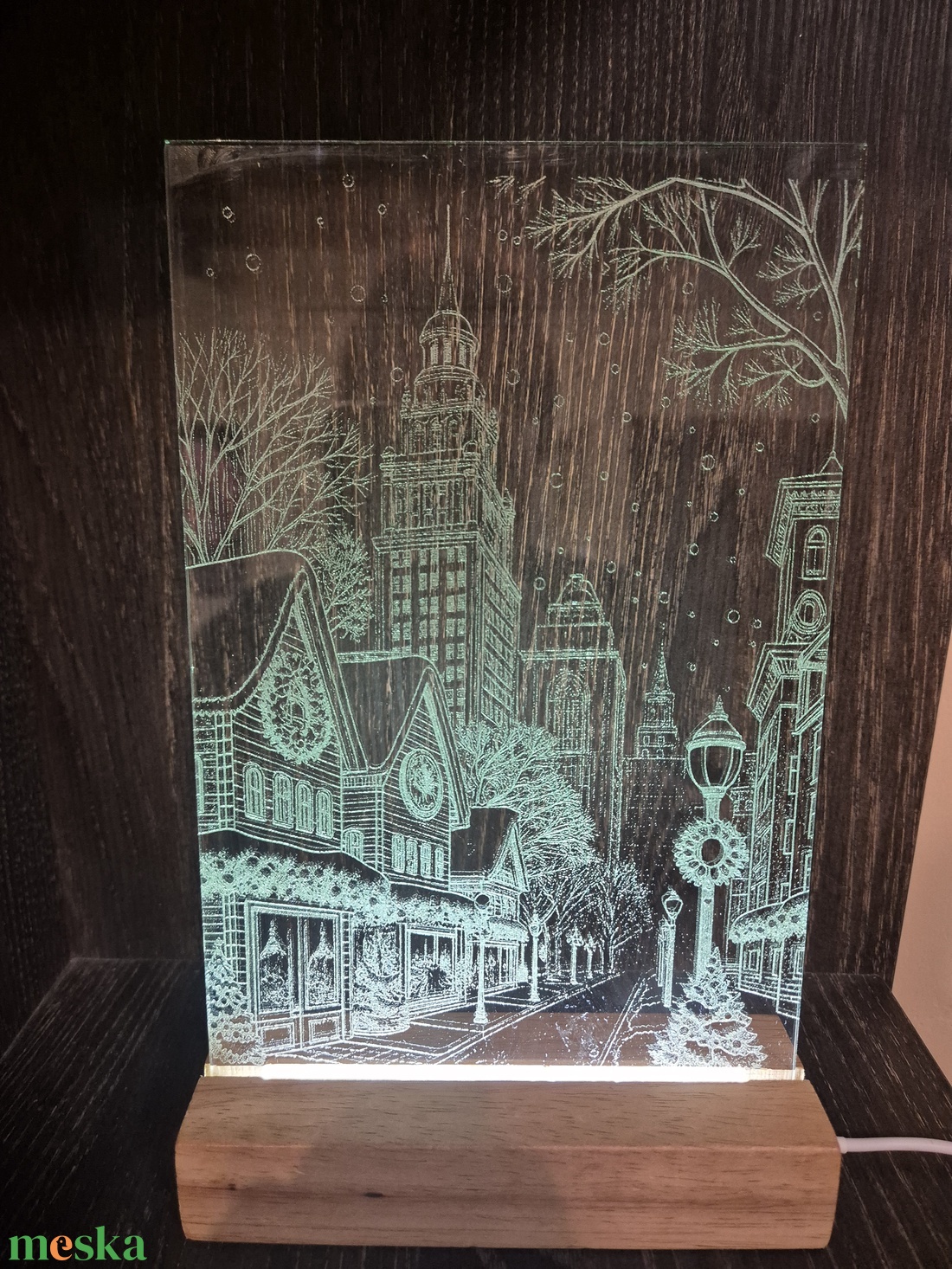 Karácsonyi dekor - karácsony - karácsonyi lakásdekoráció - karácsonyi falu, házikó - Meska.hu