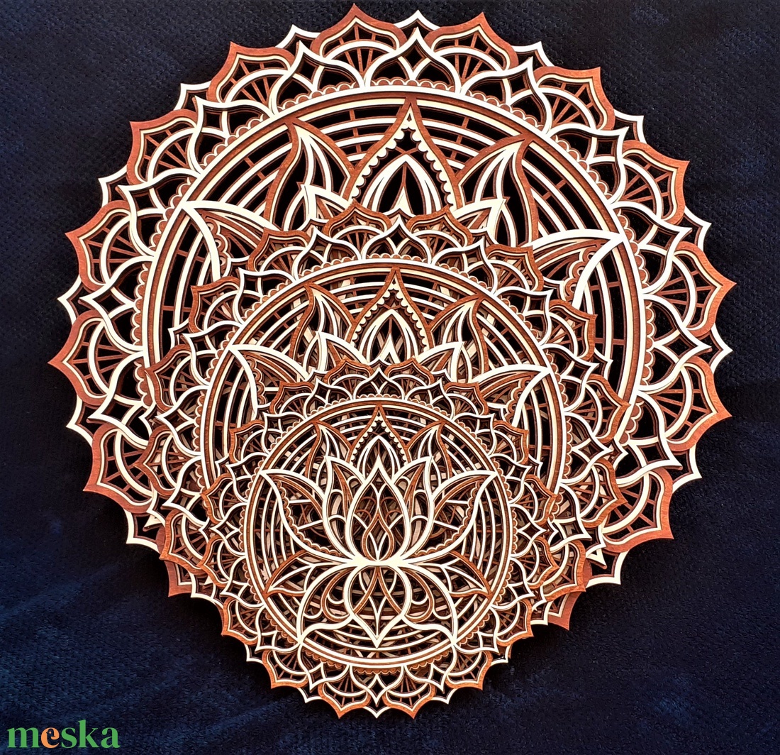 Lótusz mandala 35 cm méretben - otthon & életmód - dekoráció - spiritualitás - mandala - Meska.hu